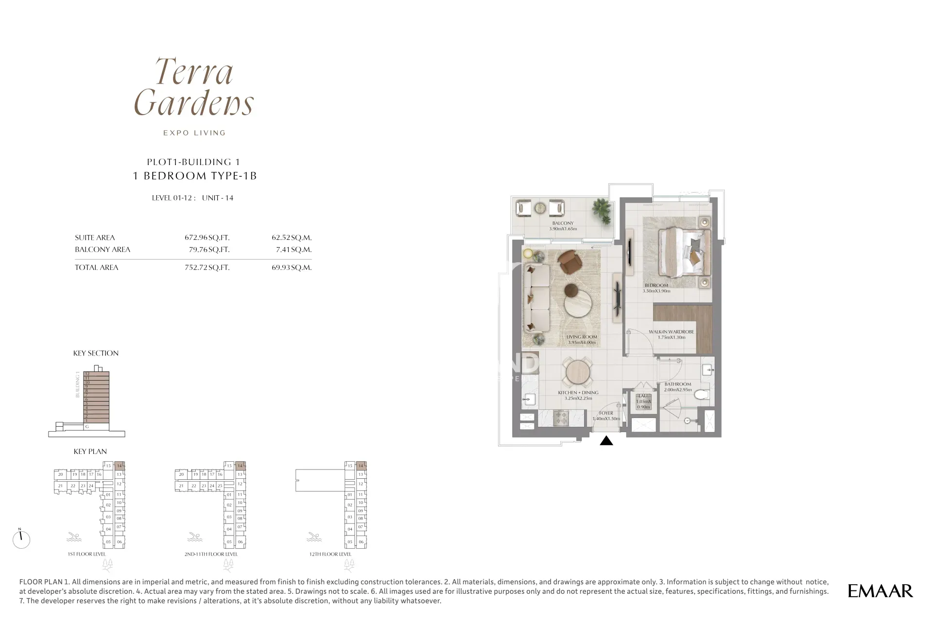1 Bedroom Type 1B
