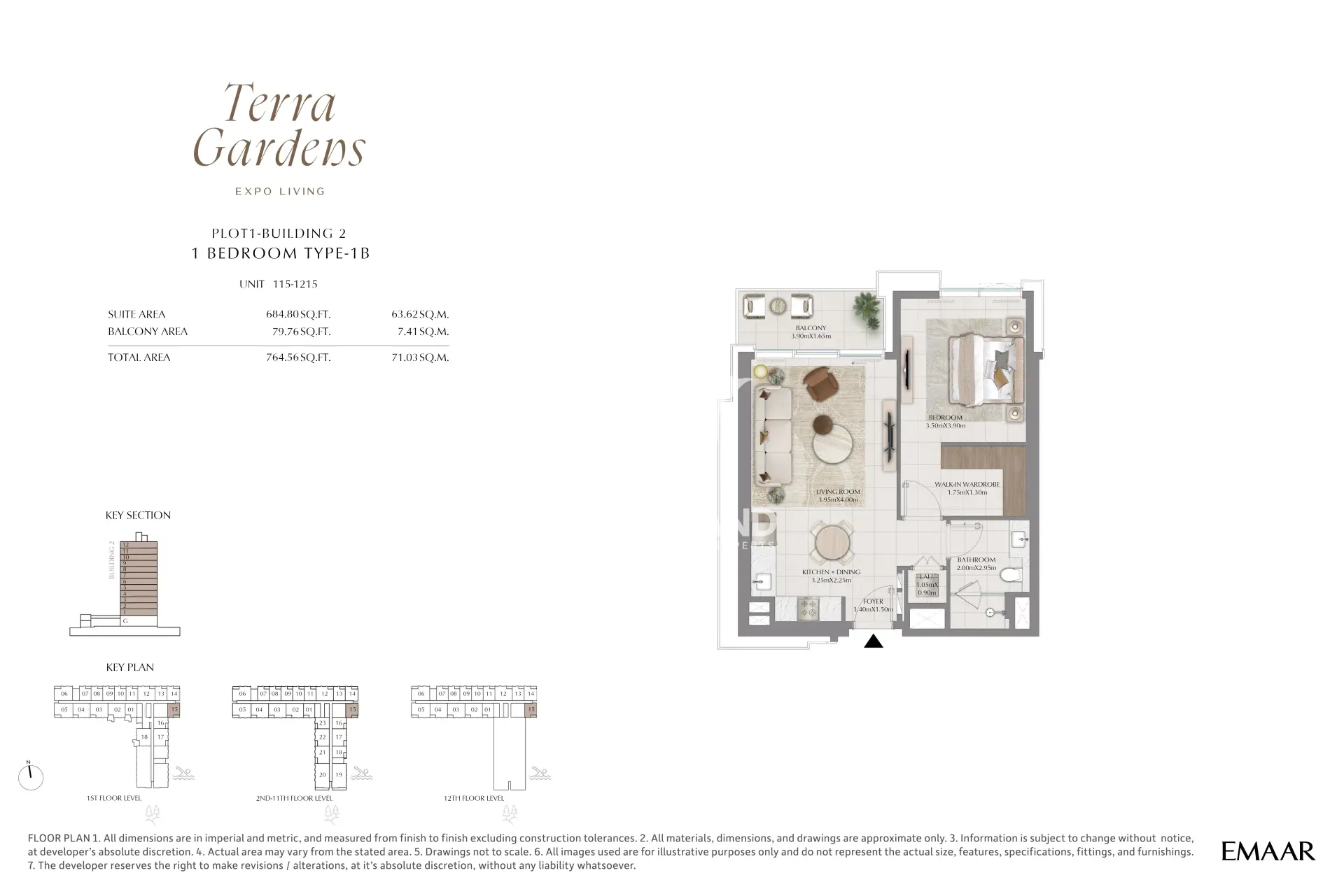 1 Bedroom Type 1B