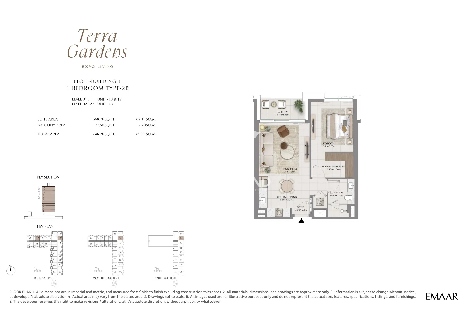 1 Bedroom Type 2B