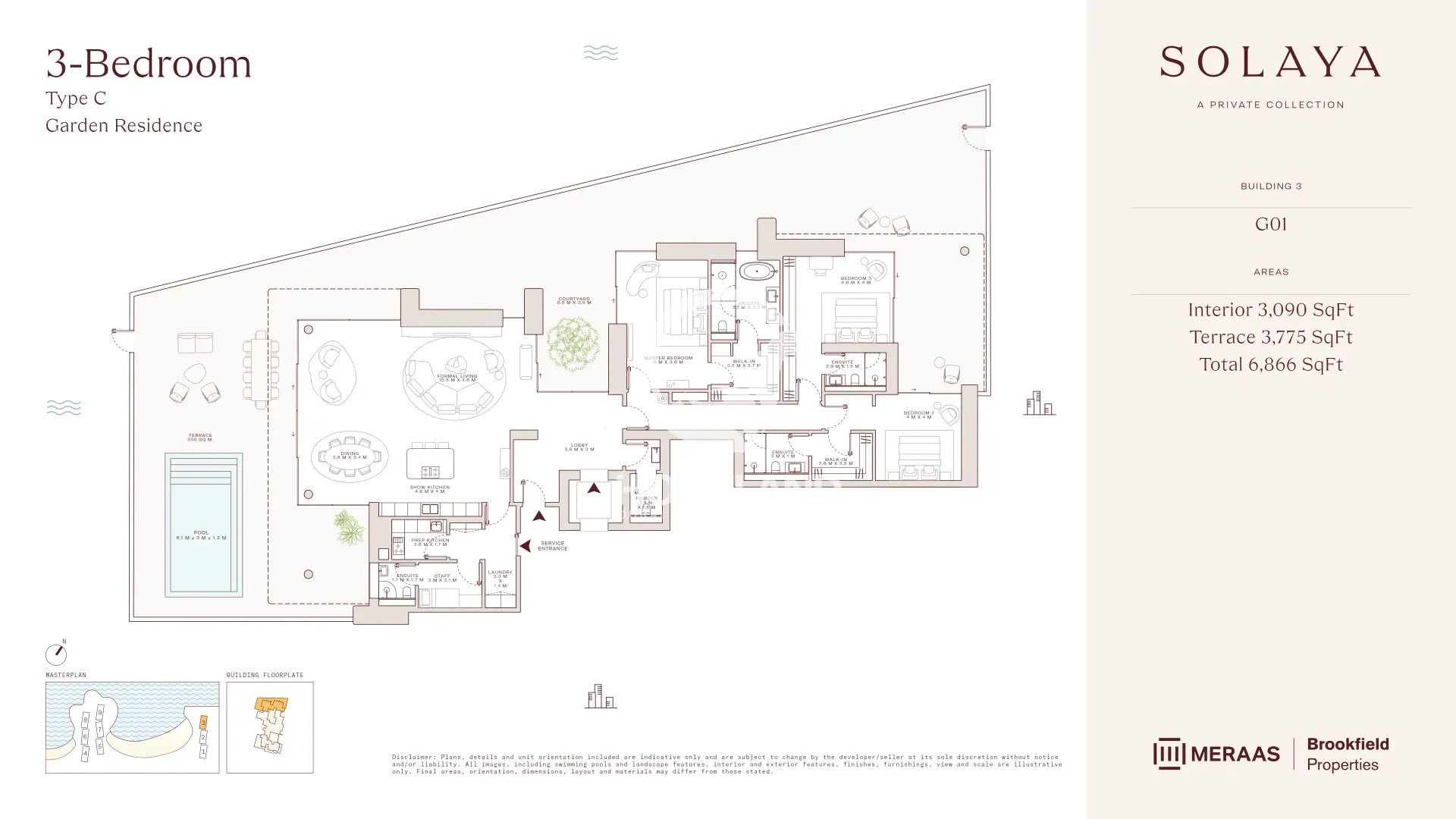 3 BR Type C - Garden residences