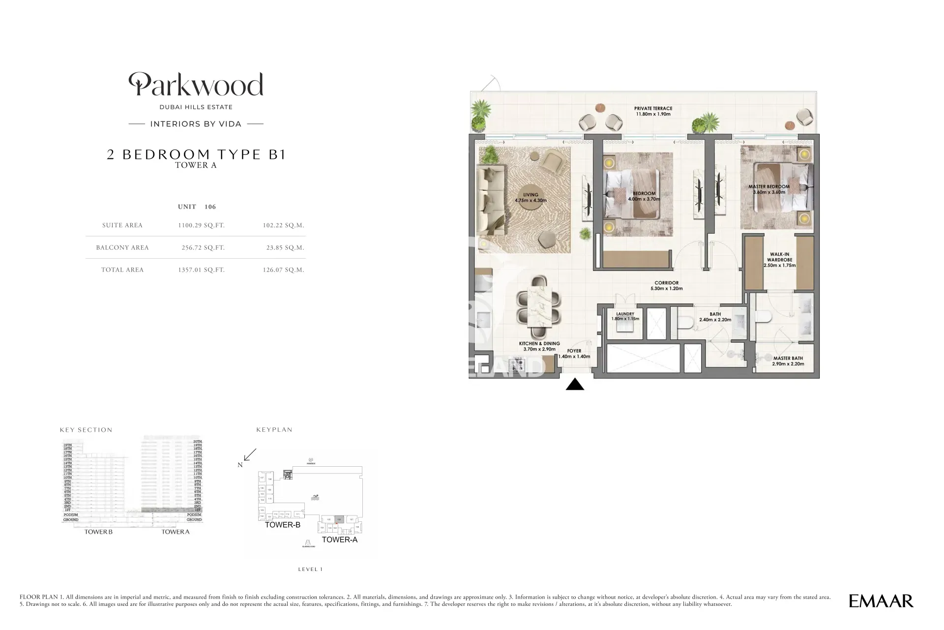 2 BR Type B1-Tower A