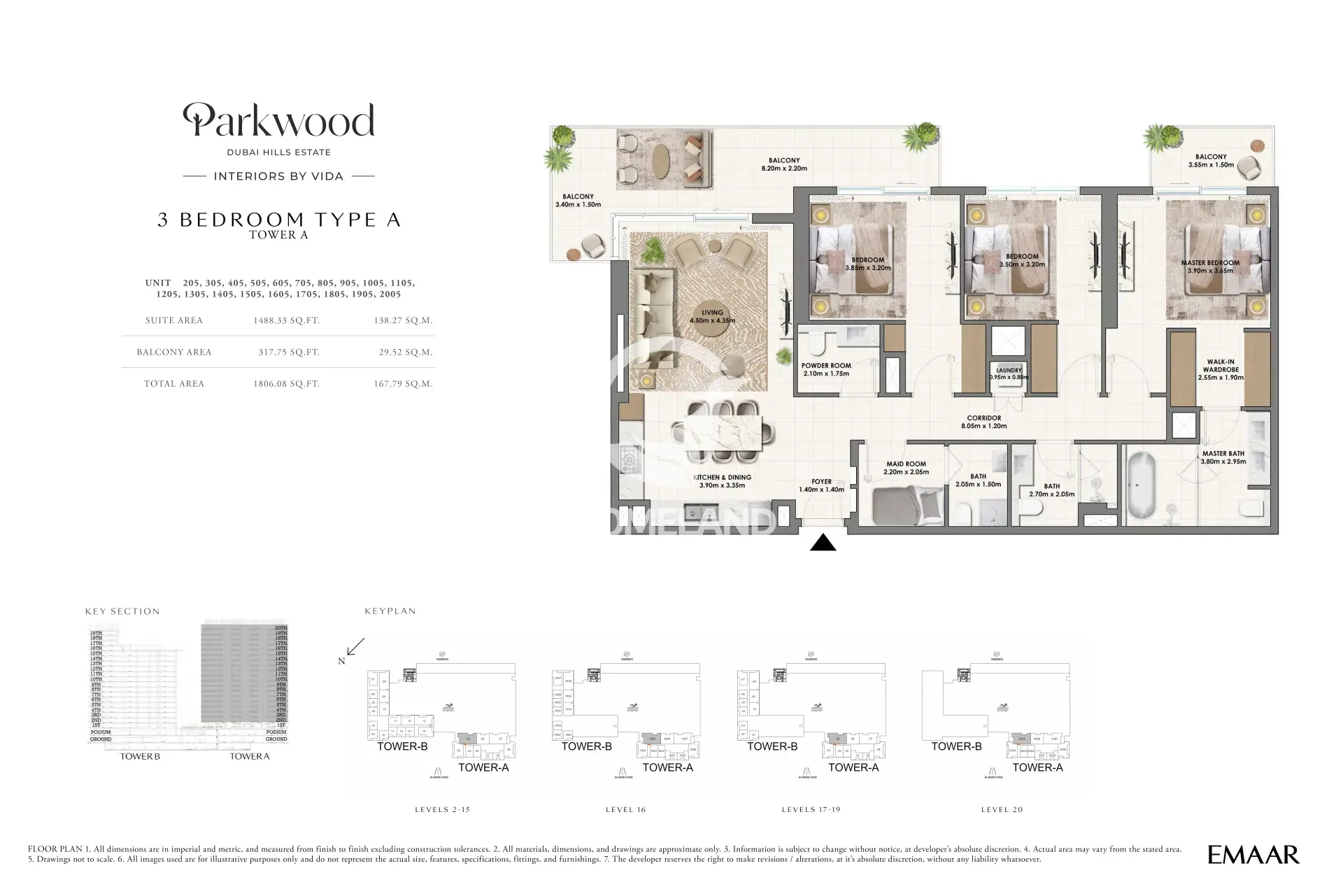 3 BR Type A -Tower A