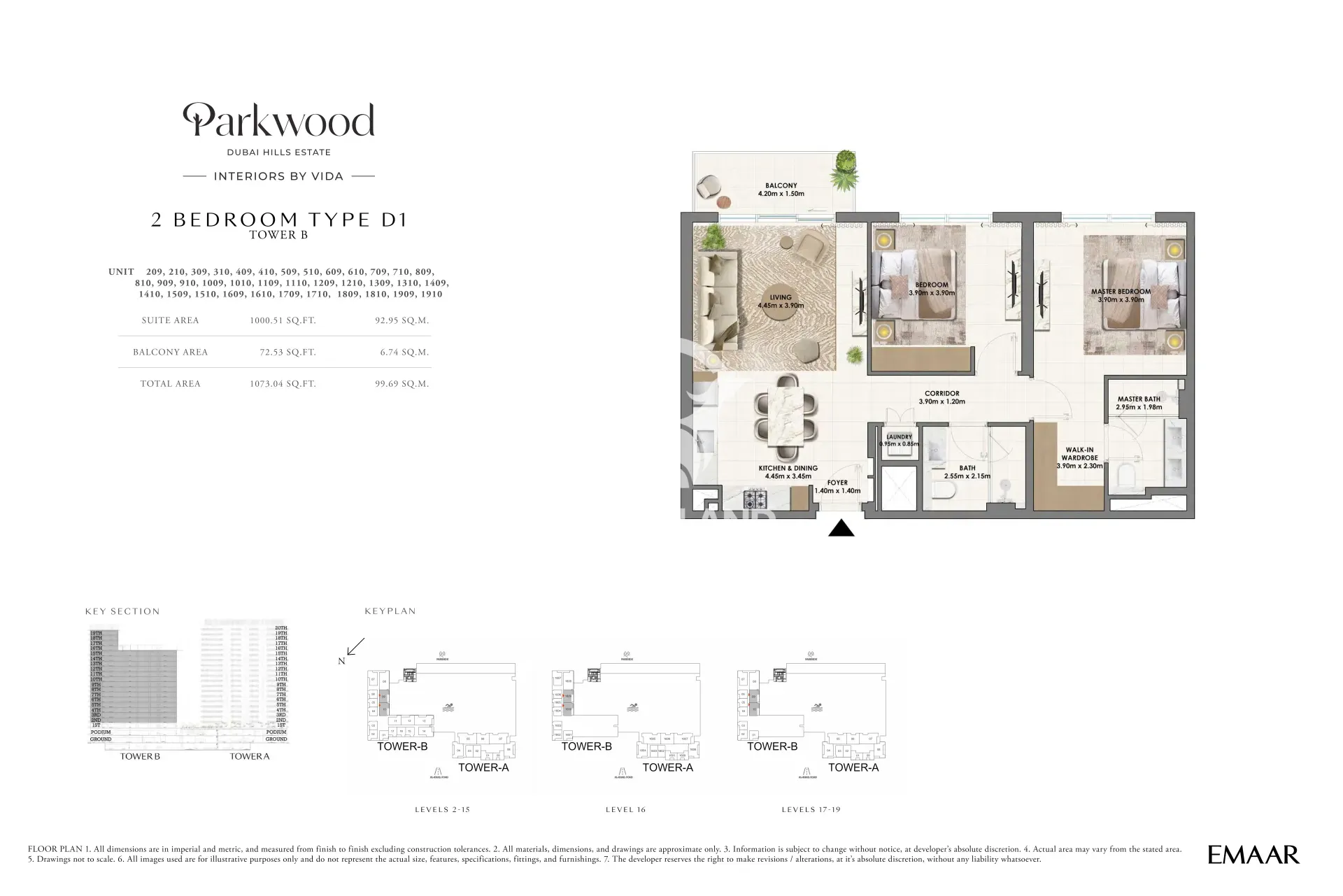2 BR Type D1 -Tower B