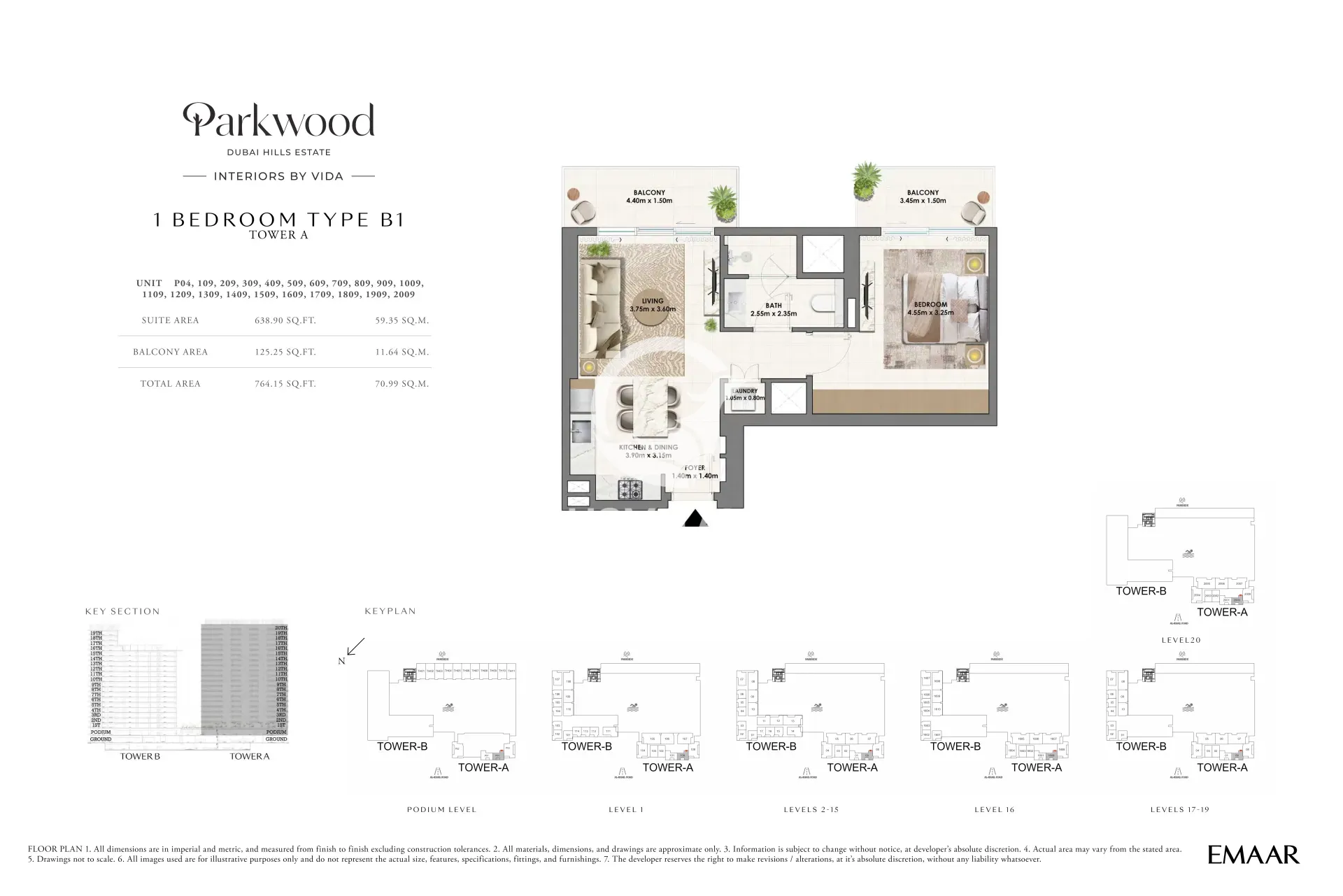 1 BR Type B1-Tower A