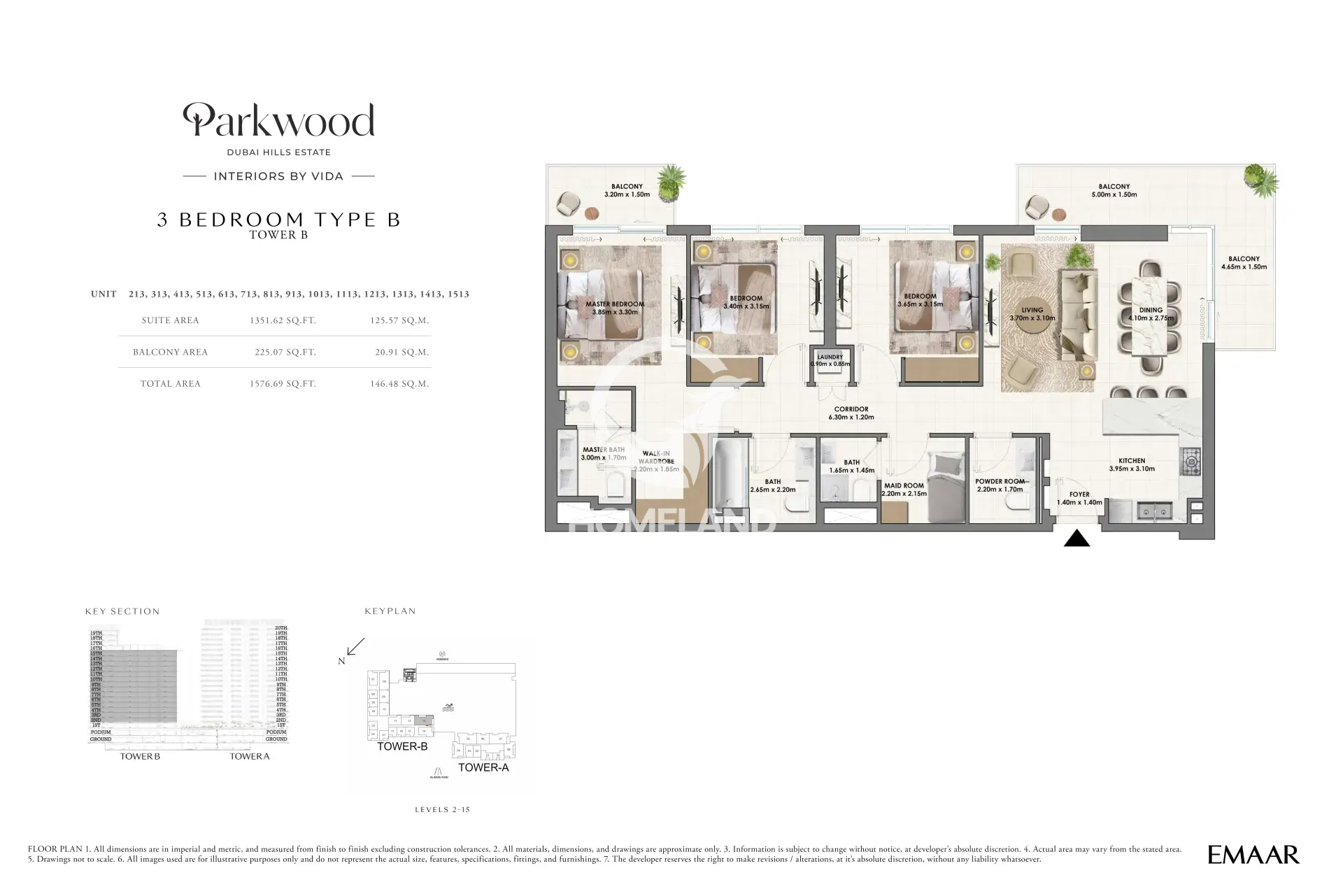 3 BR Type B -TowerB