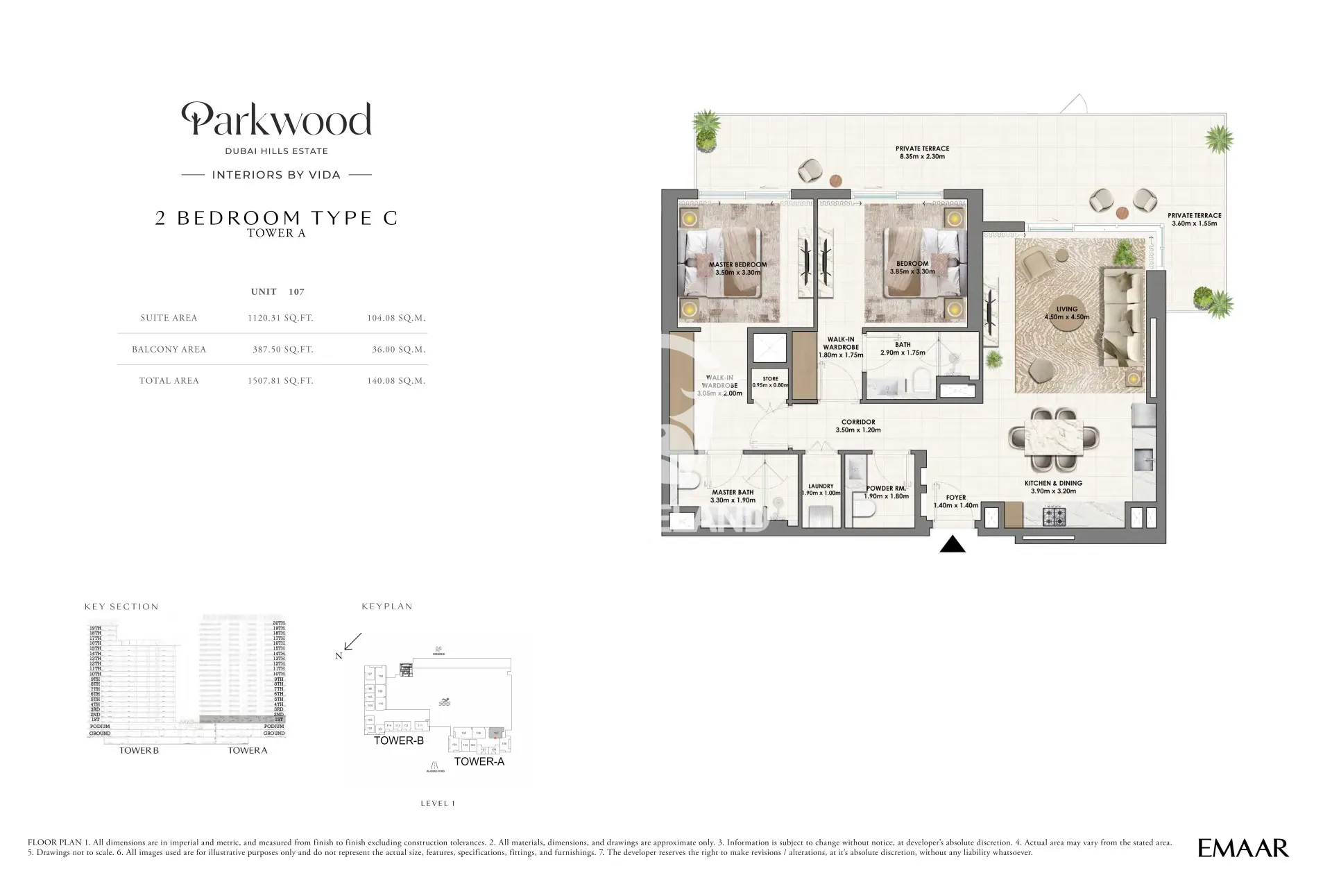 2 BR Type C-Tower A