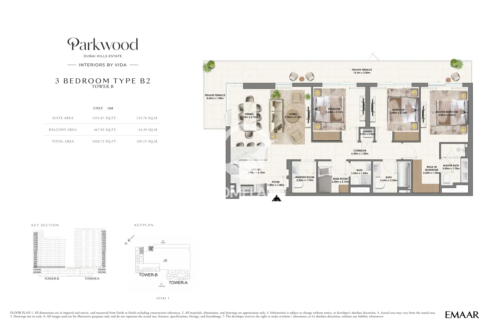3 BR Type B2 -TowerB