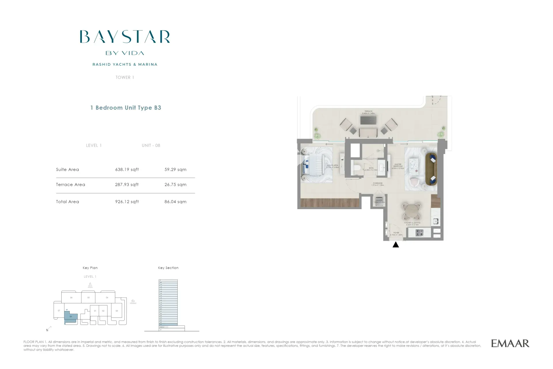 1 BR Type B3