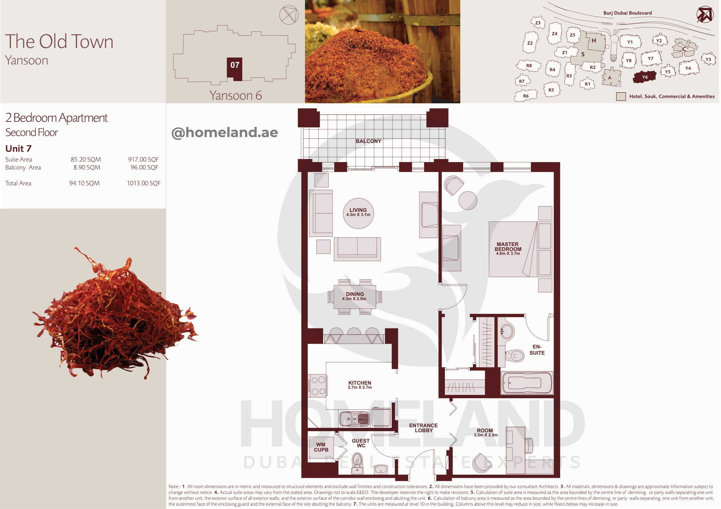 The Old Town Yansoon 6, Second Floor, 2 BR, Unit 7, 1013 SQFT