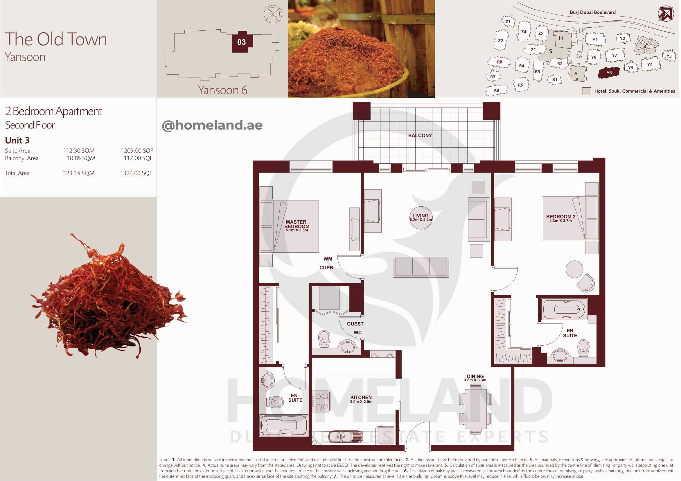 The Old Town Yansoon 6, Second Floor, 2 BR, Unit 3, 1326 SQFT