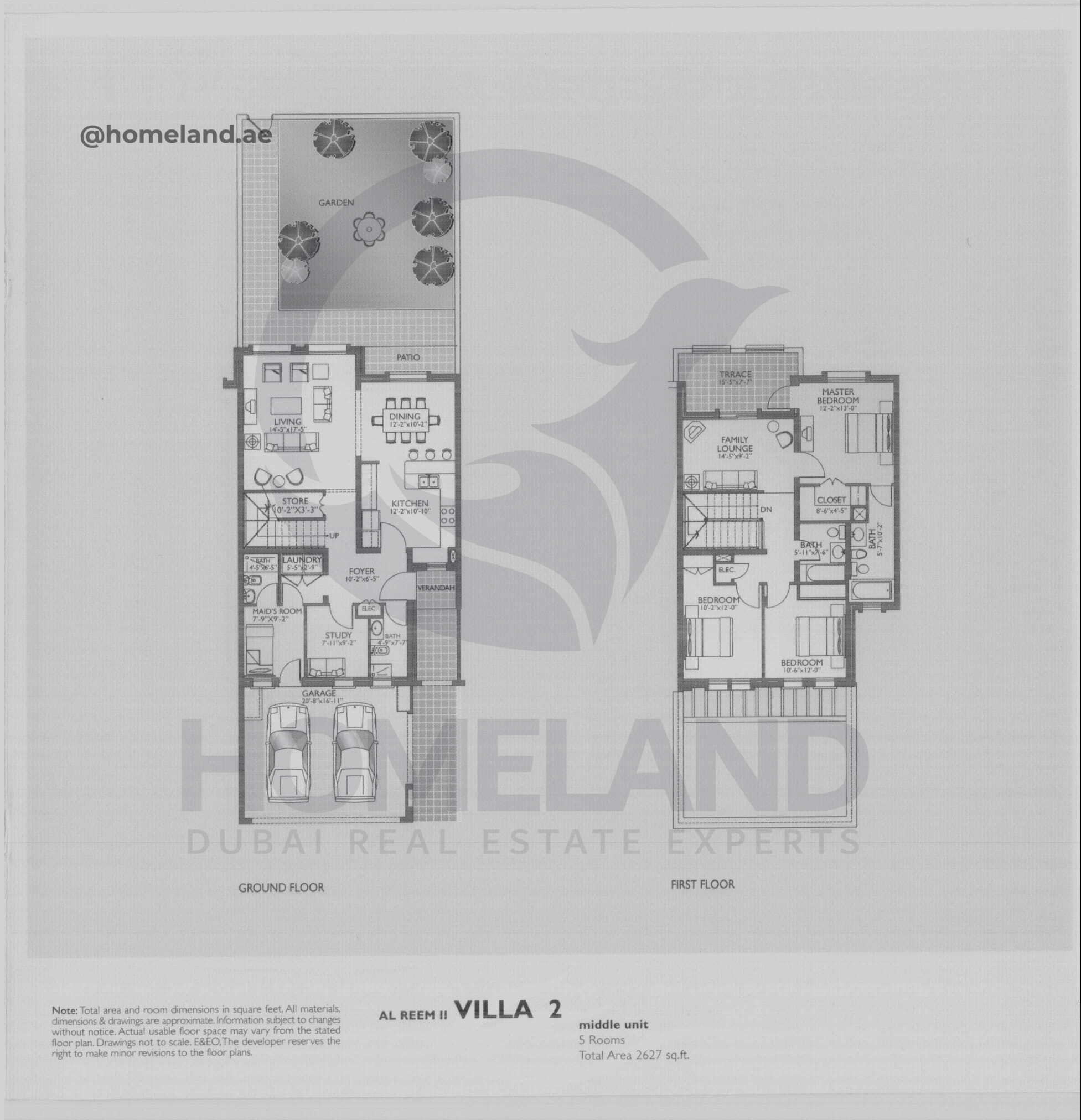 Al Reem 2, Villa 2, Middle Unit, 5 BR, 2627 SQFT