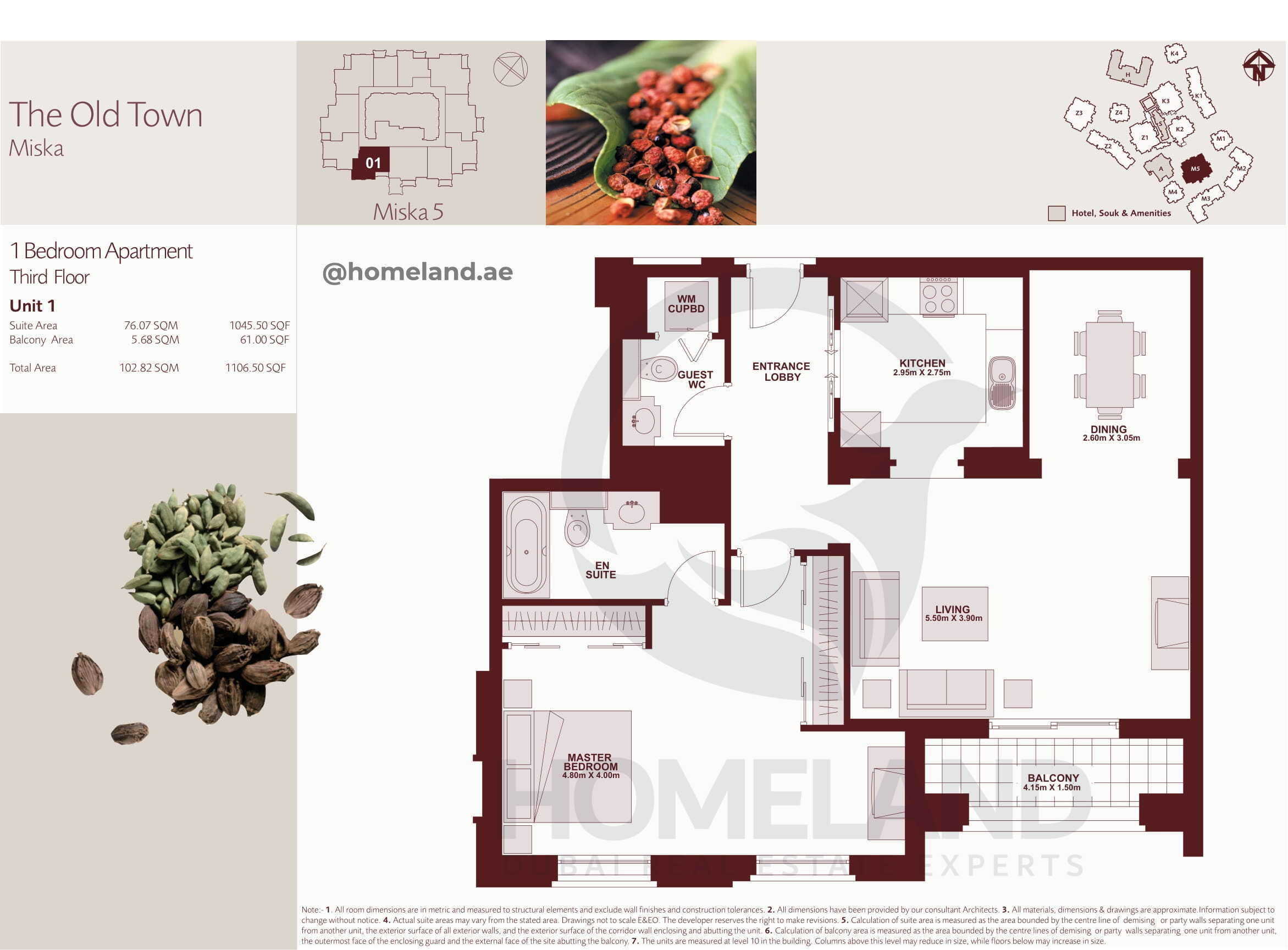 The Old Town Miska 5, Third Floor, 1 BR, Unit 1, 1106 SQFT