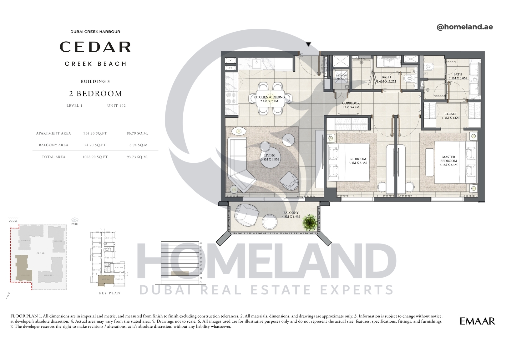 Cedar, Building 2, 2 BR, Level 1, Unit 102, 1008 SQFT