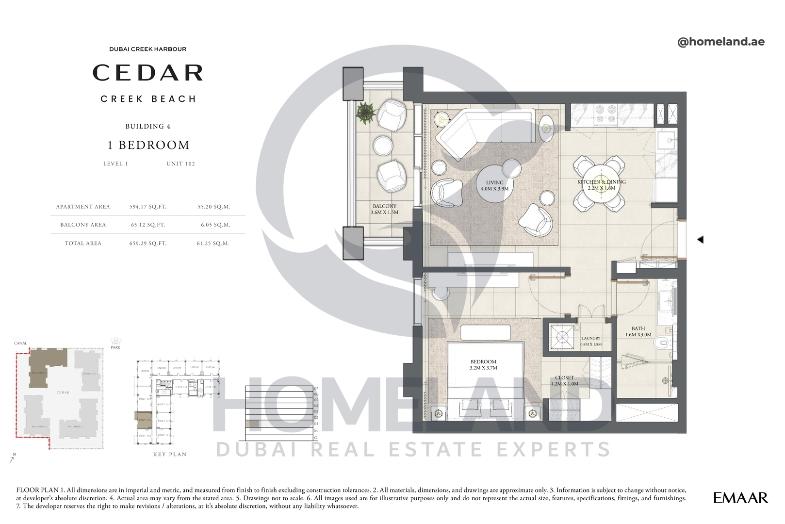 Cedar, Building 4, 1 BR, Level 1, Unit 102, 659 SQFT
