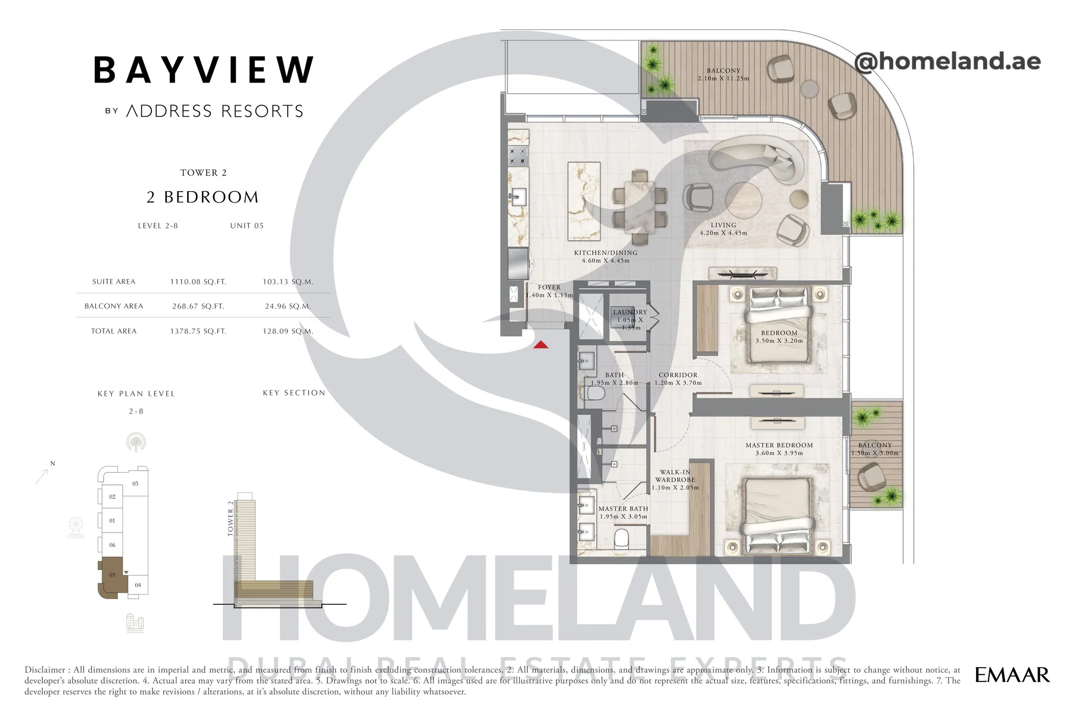 Bayview T2, 2 BR, Level 2-8, Unit 05, 1378 SQFT