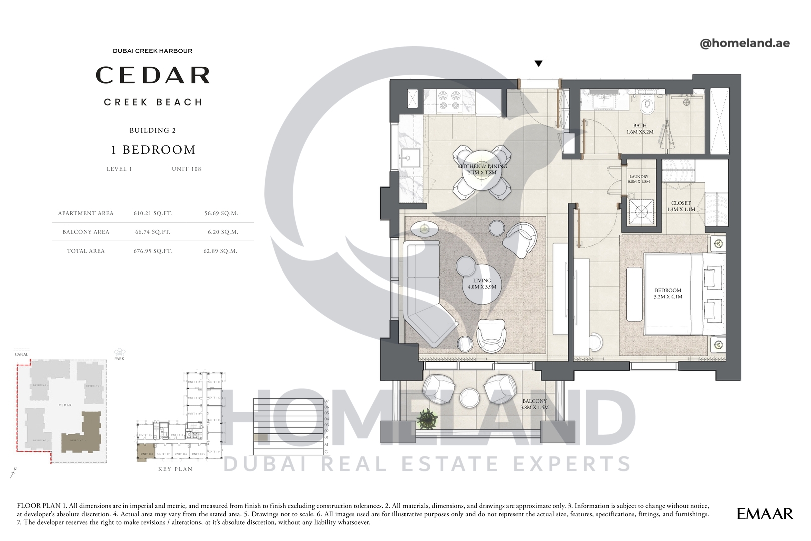 Cedar, Building 2, 1 BR, Level 1, Unit 107, 674 SQFT