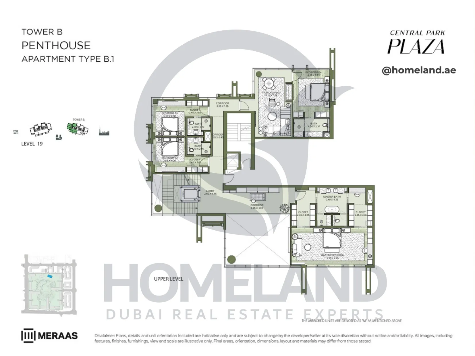 Central Park Plaza, Tower B, Penthouse, Type B.1, Level 19