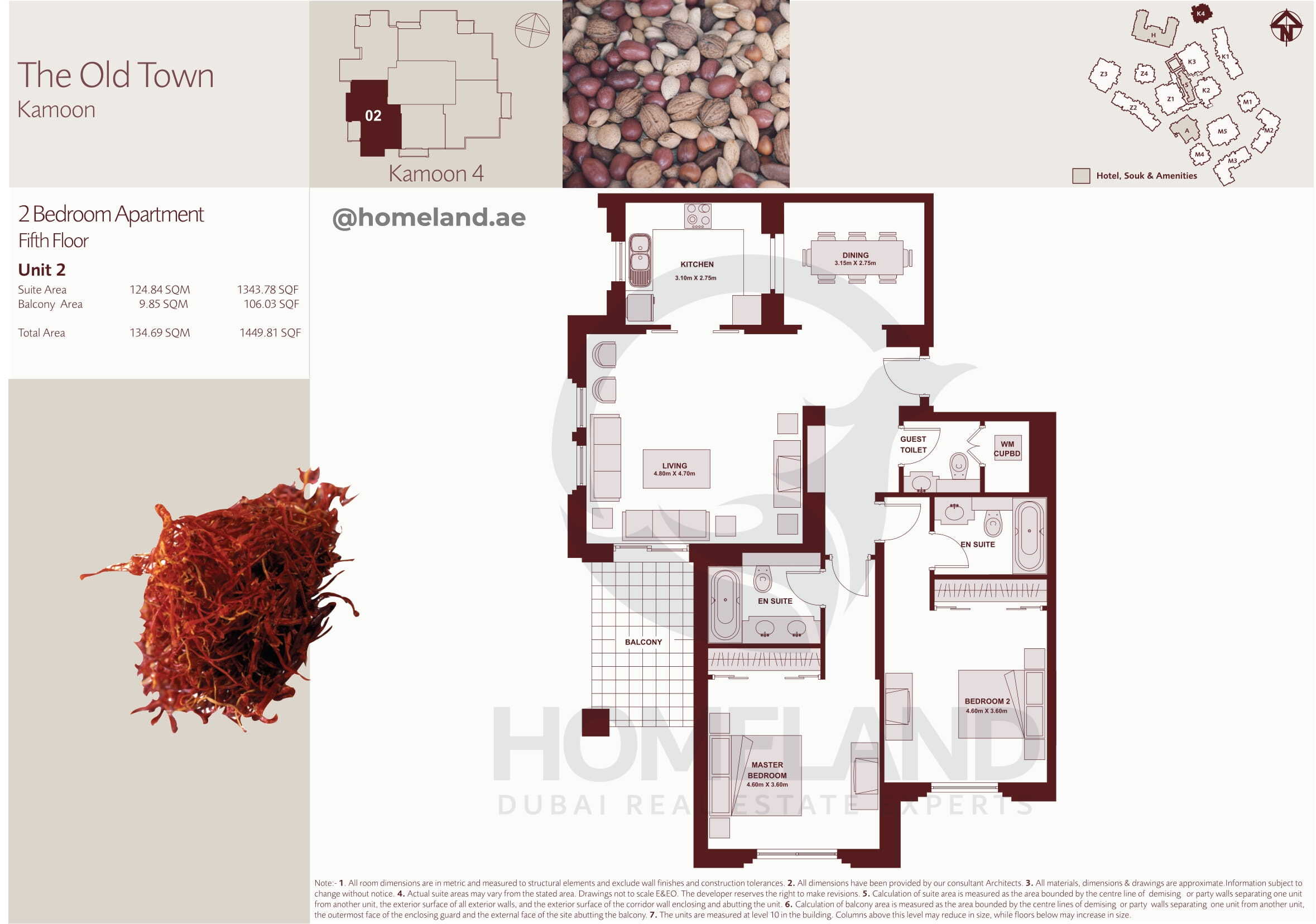 The Old Town Kamoon 4, Fifth Floor, 2 BR, Unit 2, 1449 SQFT