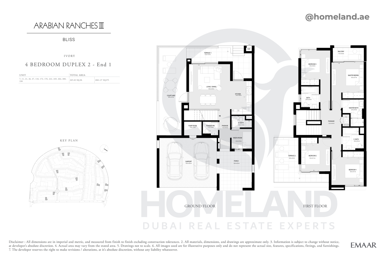 Bliss, Ivory, 4 BR Duplex 2 - End 1, 2861 SQFT