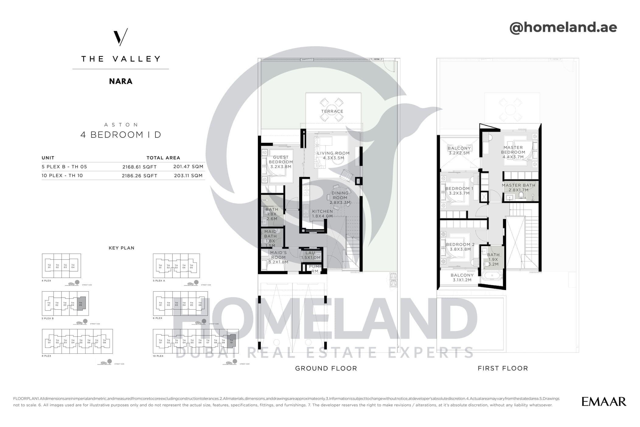The Valley, Nara, Aston, 4 BR, Type D, Unit 5-10 Plex - TH 05-10. 2186 SQFT