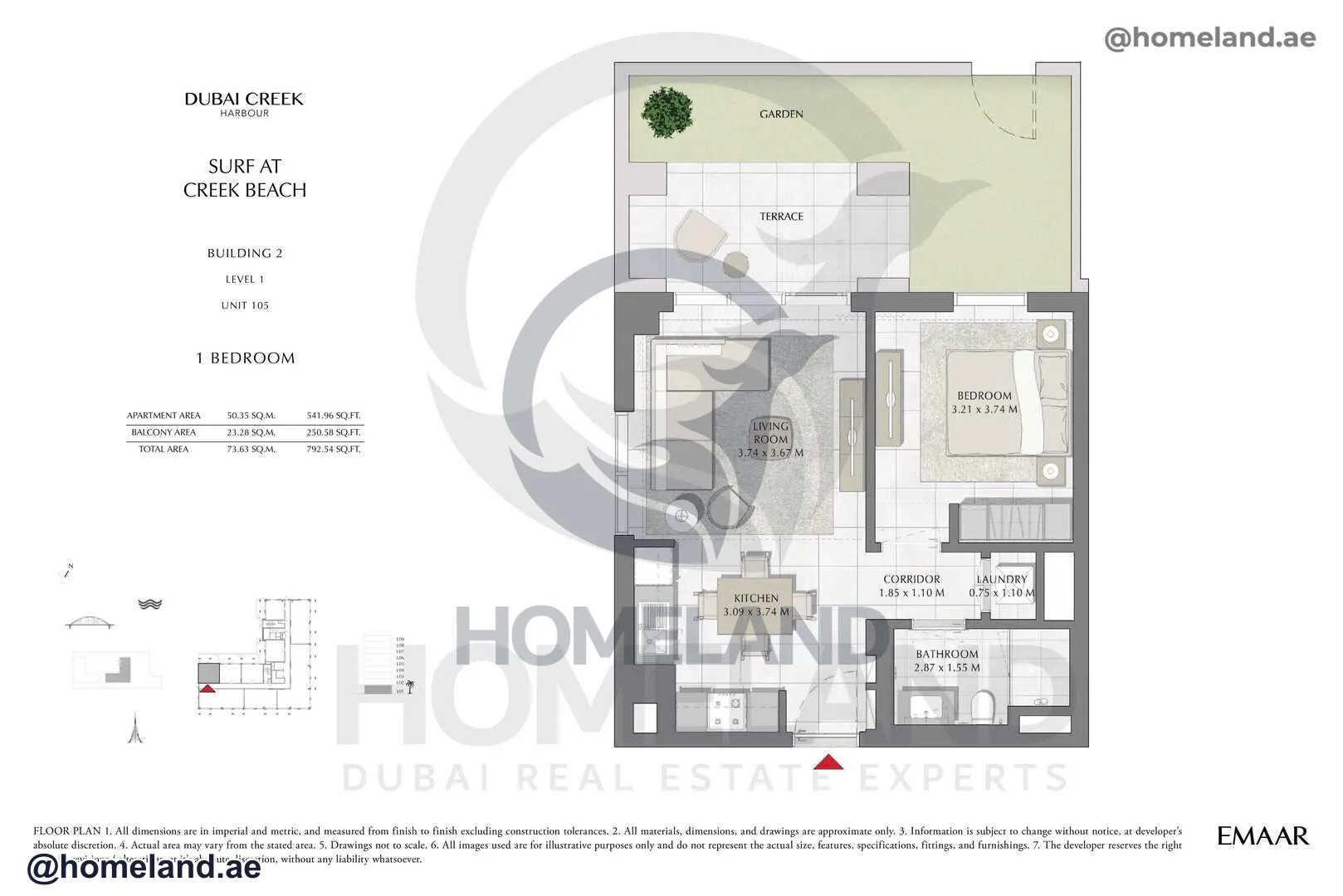 Surf, Building 2, Level 1, Unit 105, 1 BR, 792 SQFT