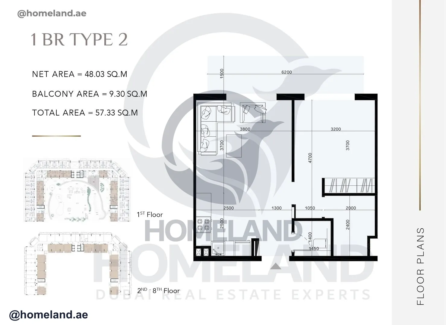 Laya Heights, 1 BR, Type 2, 613 SQFT