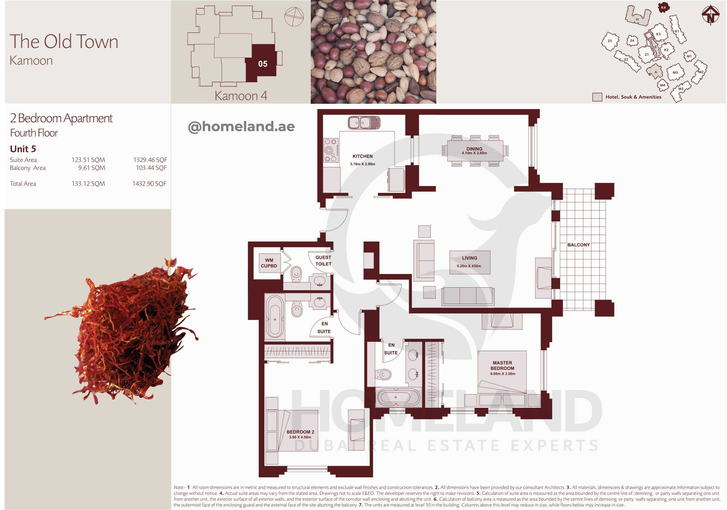 The Old Town Kamoon 4, Fourth Floor, 2 BR, Unit 5, 1432 SQFT