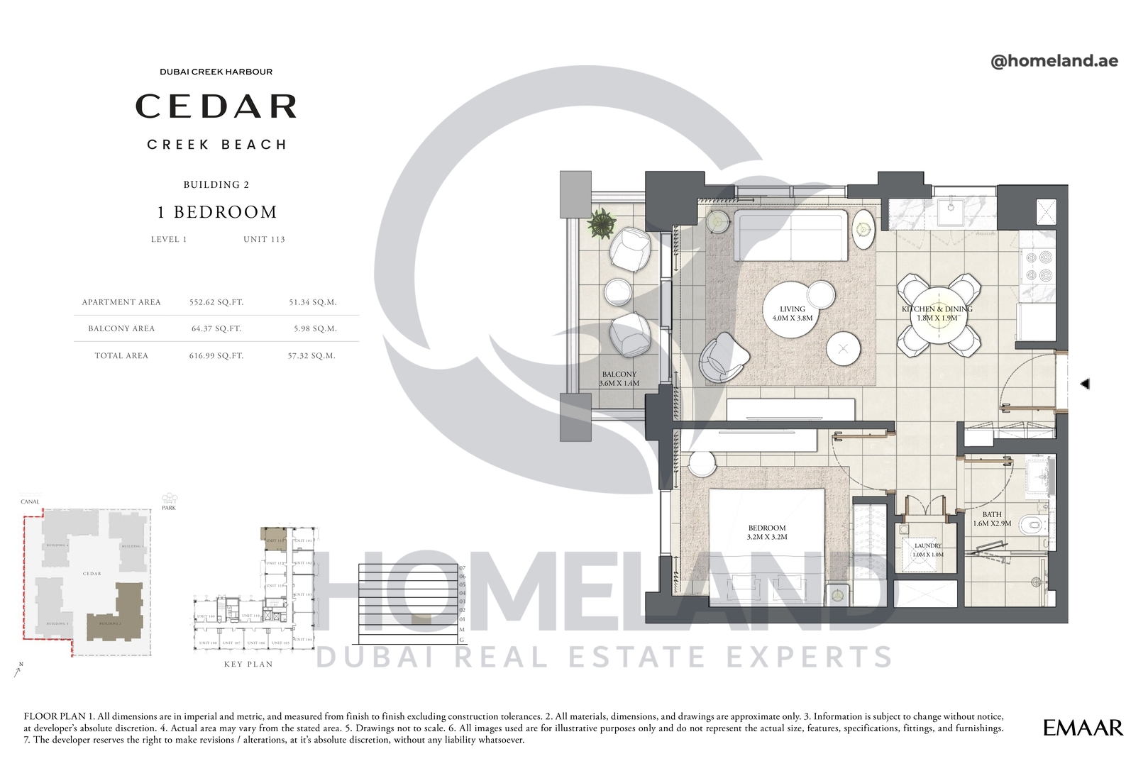 Cedar, Building 2, 1 BR, Level 1, Unit 113, 616 SQFT