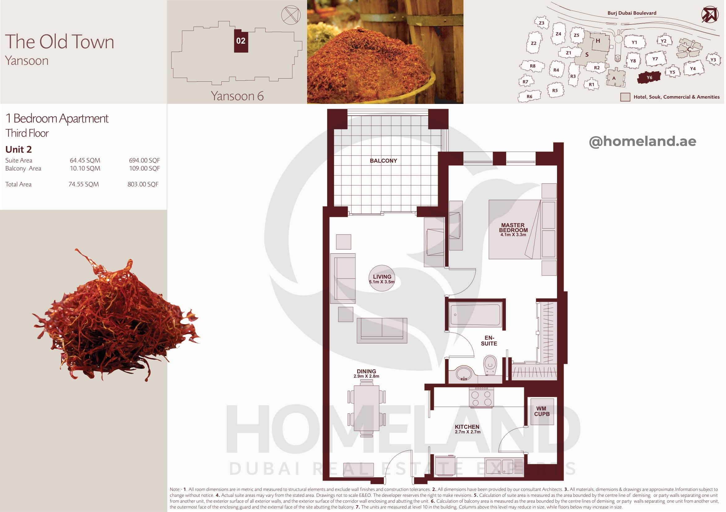 The Old Town Yansoon 6, Third Floor, 1 BR, Unit 2, 803 SQFT