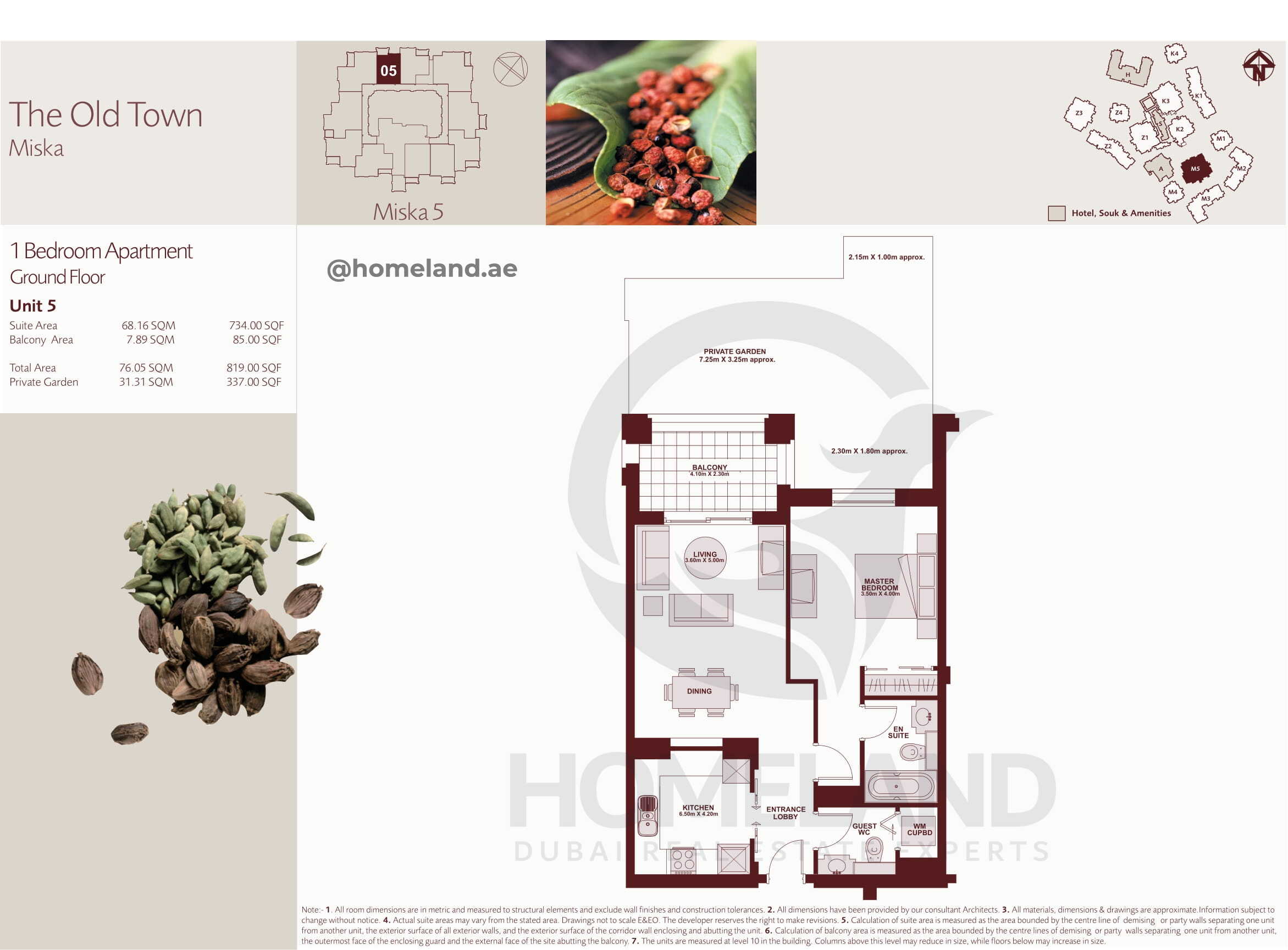 The Old Town Miska 5, Ground Floor, 1 BR, Unit 5, 819+Garden SQFT