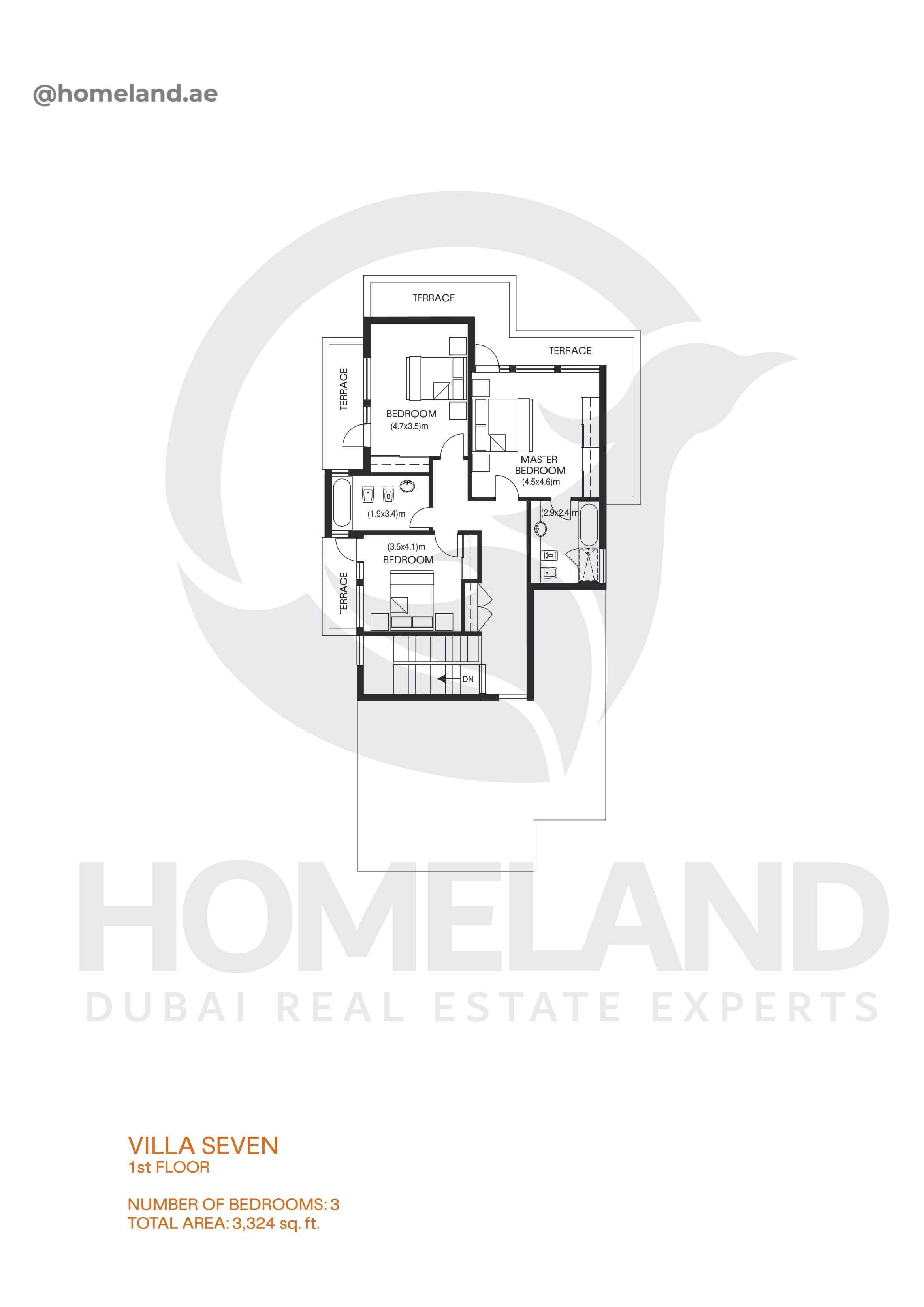 Savannah, Villa Seven, 3 BR, 3324 SQFT, First Floor
