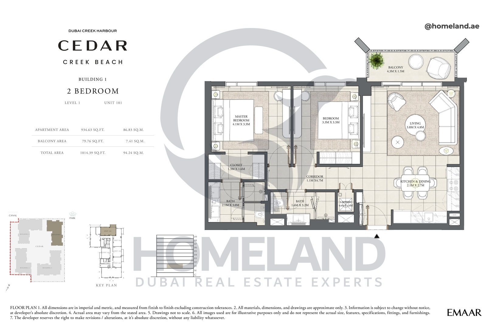 Cedar, Building 1, 2 BR, Level 1, Unit 101, 1014 SQFT