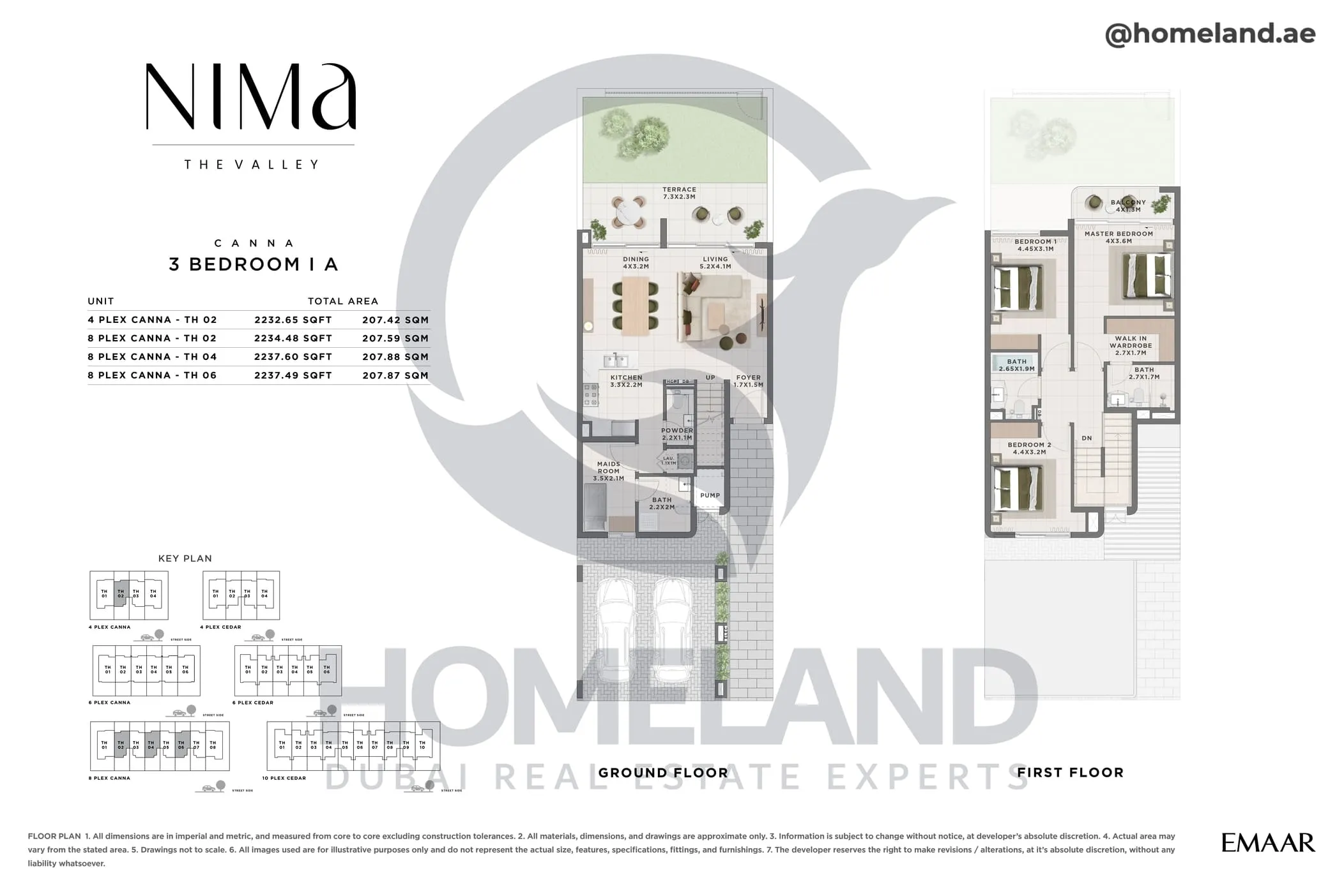 Nima, Canna, 3 BR, Type A, Unit 4 Plex Canna TH 02 - 8 Plex Canna TH 02 - 8 Plex Canna TH 04 - 8 Plex Canna TH 06, 2237 SQFT