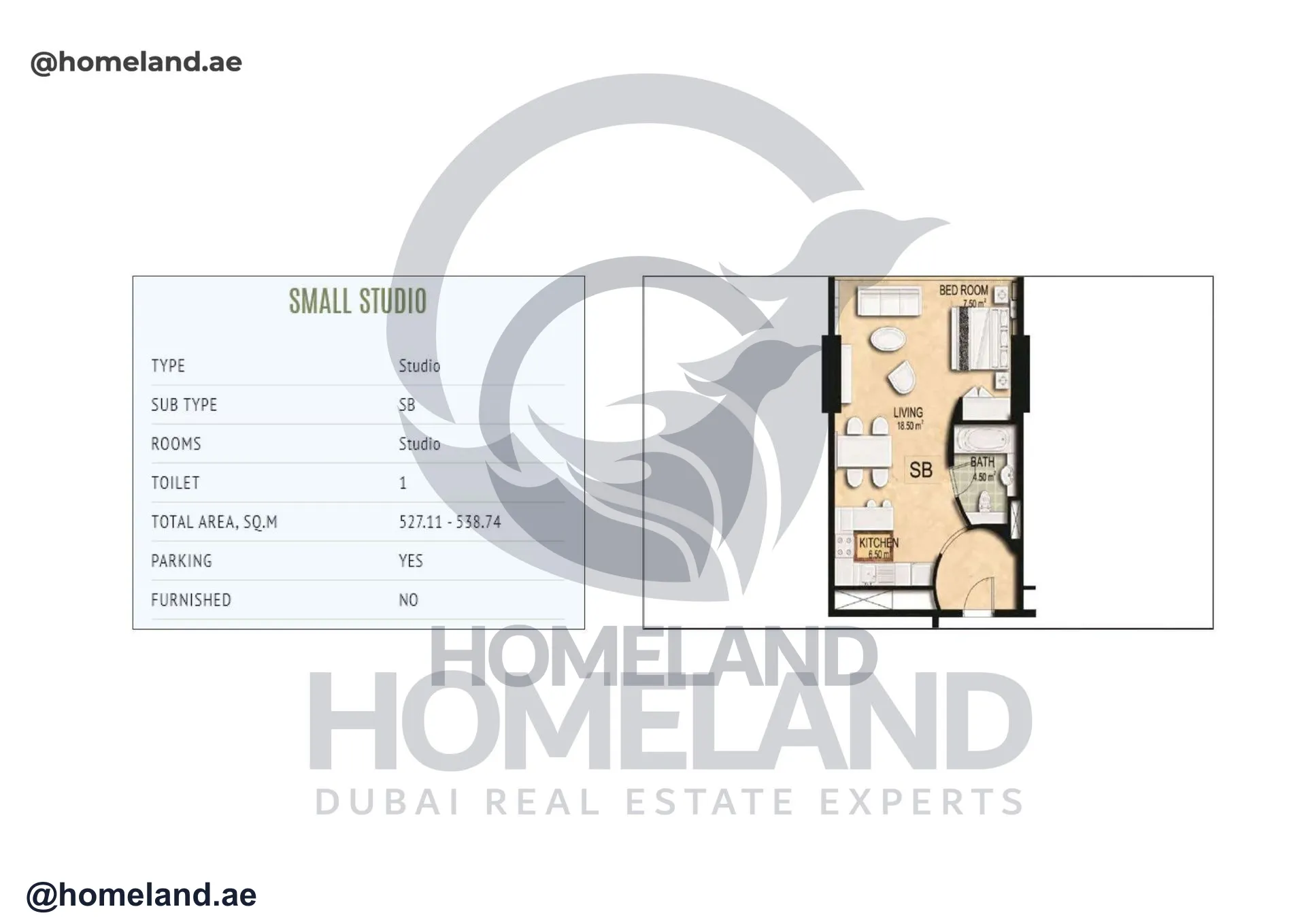 Sky Gardens, Studio, Type SB, 538 SQFT