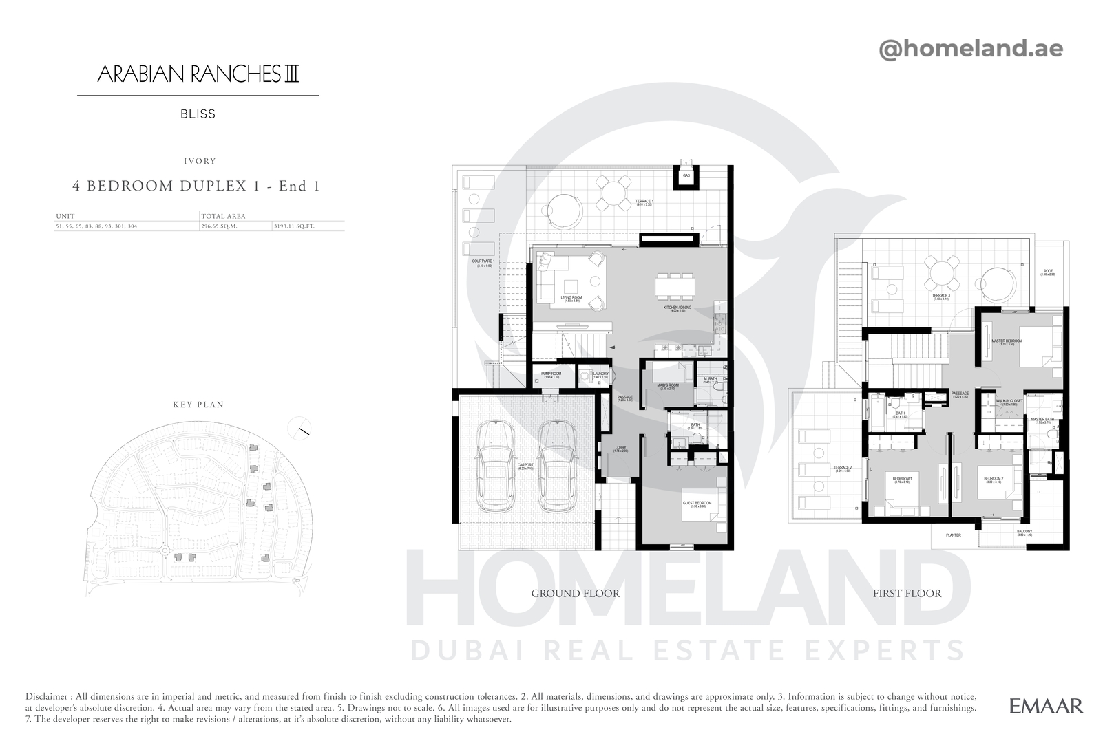 Bliss, Ivory, 4 BR Duplex 1 - End 1, 3193 SQFT