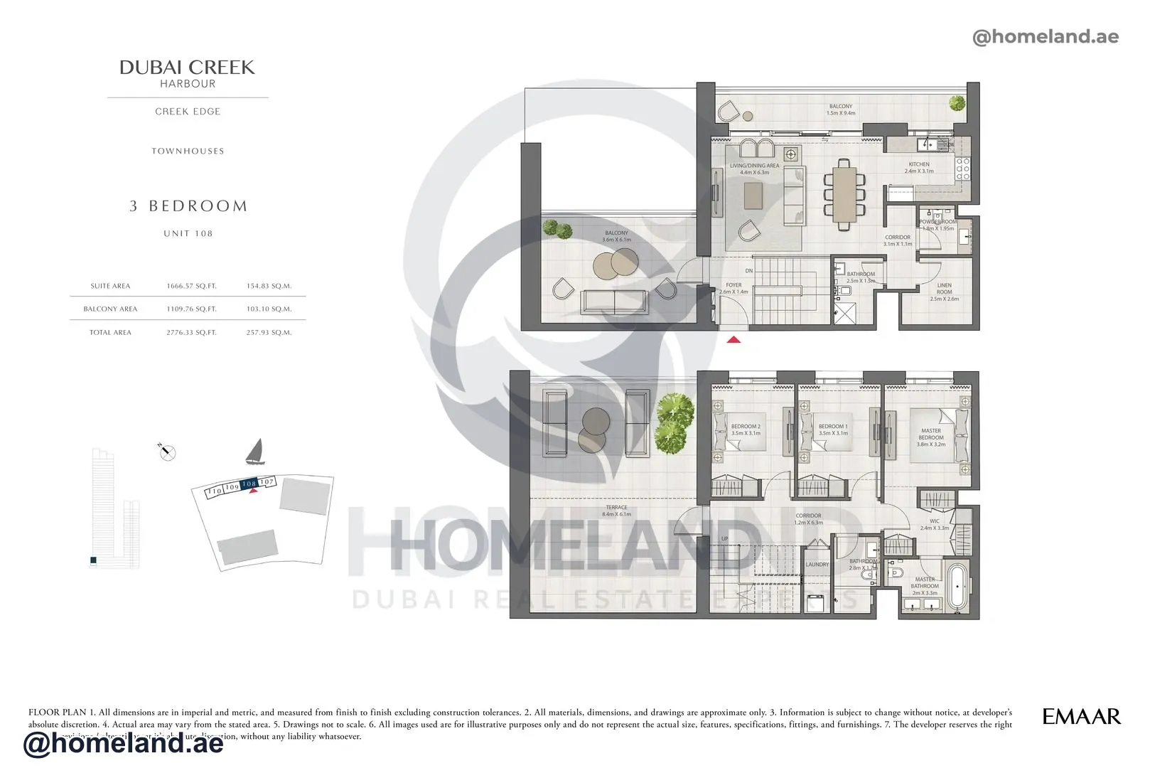 Creek Edge, Townhouses, 3 BR, Unit 108, 2776 SQFT