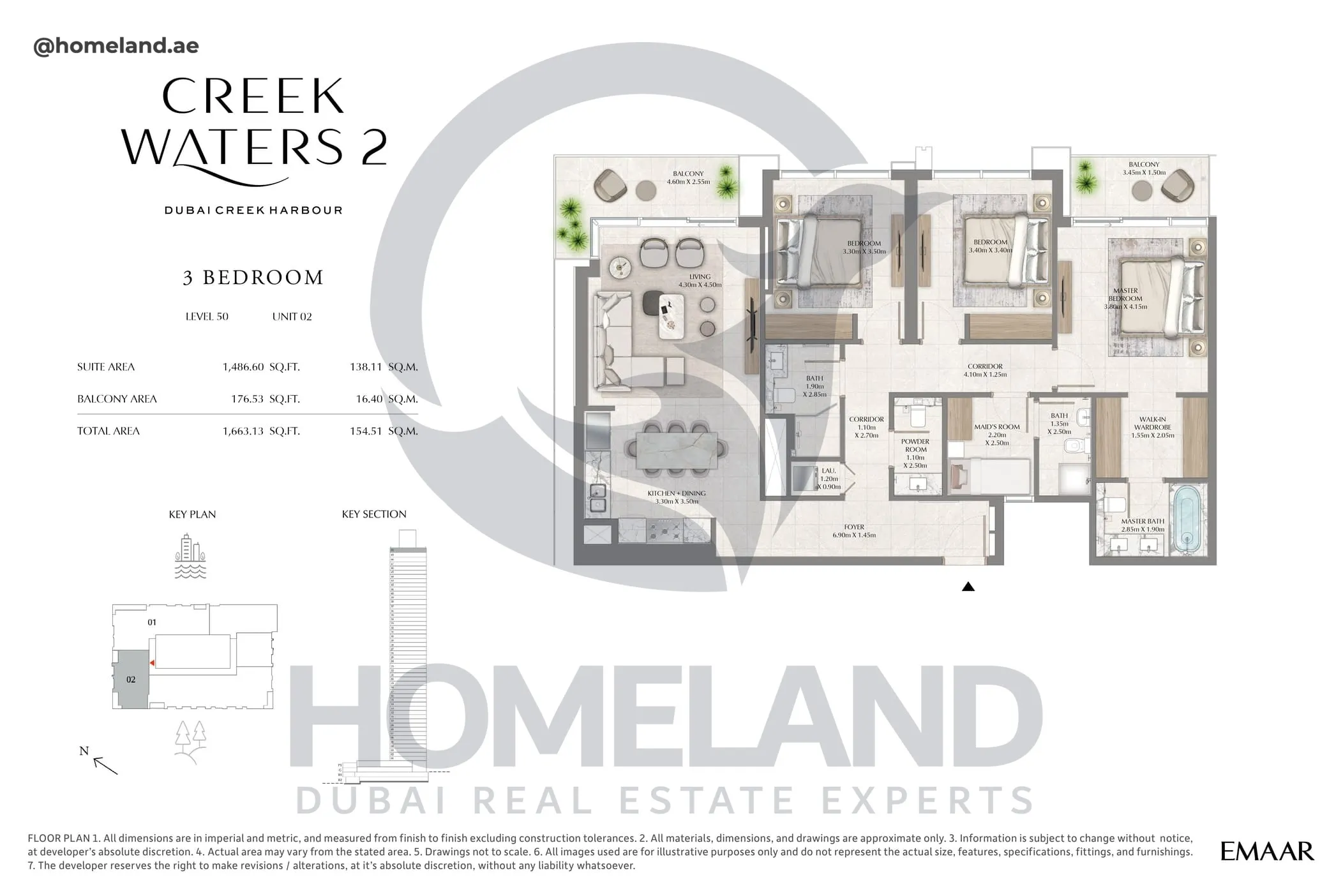 Creek Waters 2, 3BR, Levels 50, Unit 02, 1663 SQFT