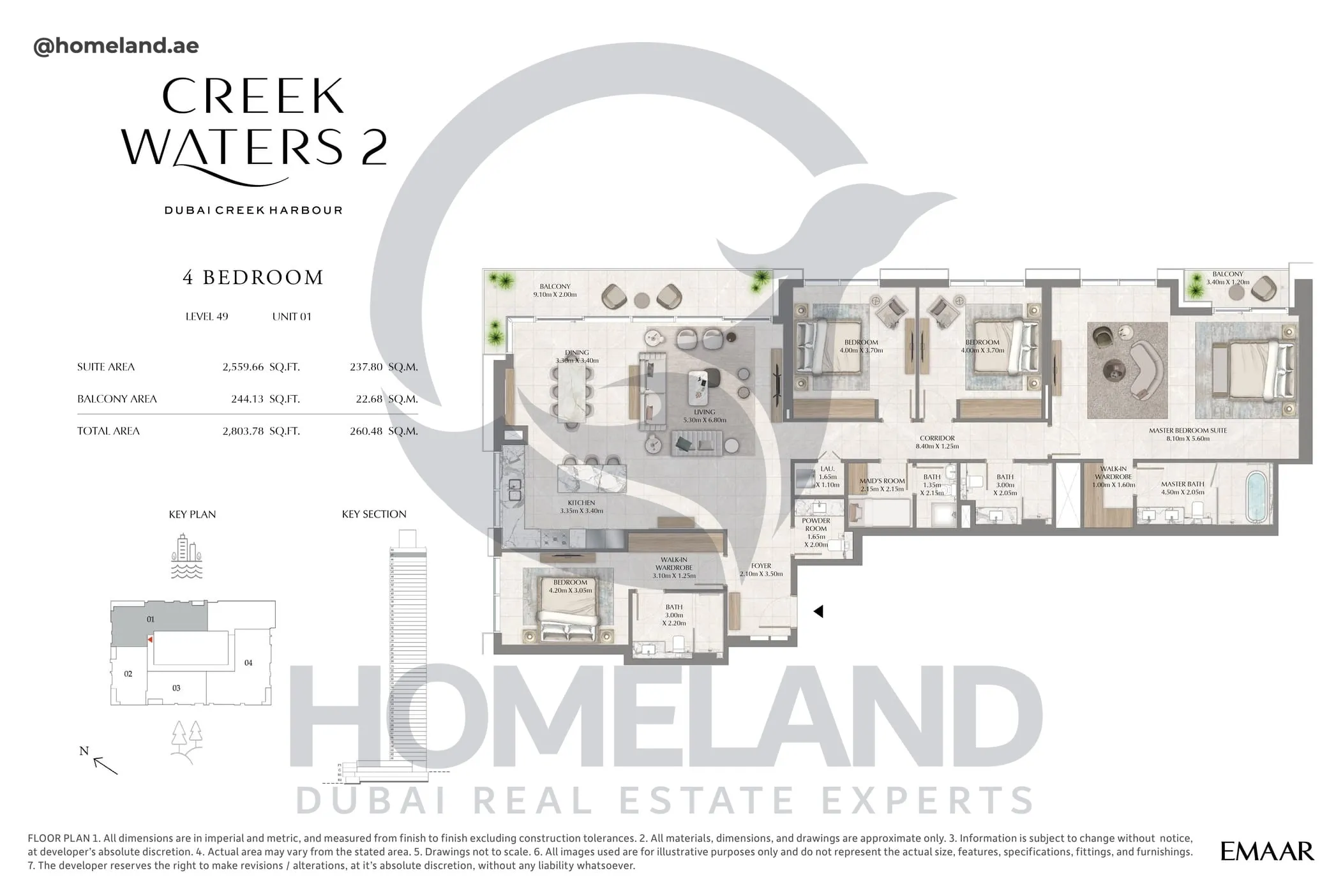 Creek Waters 2, 4BR, Levels 49, Unit 01, 2803 SQFT