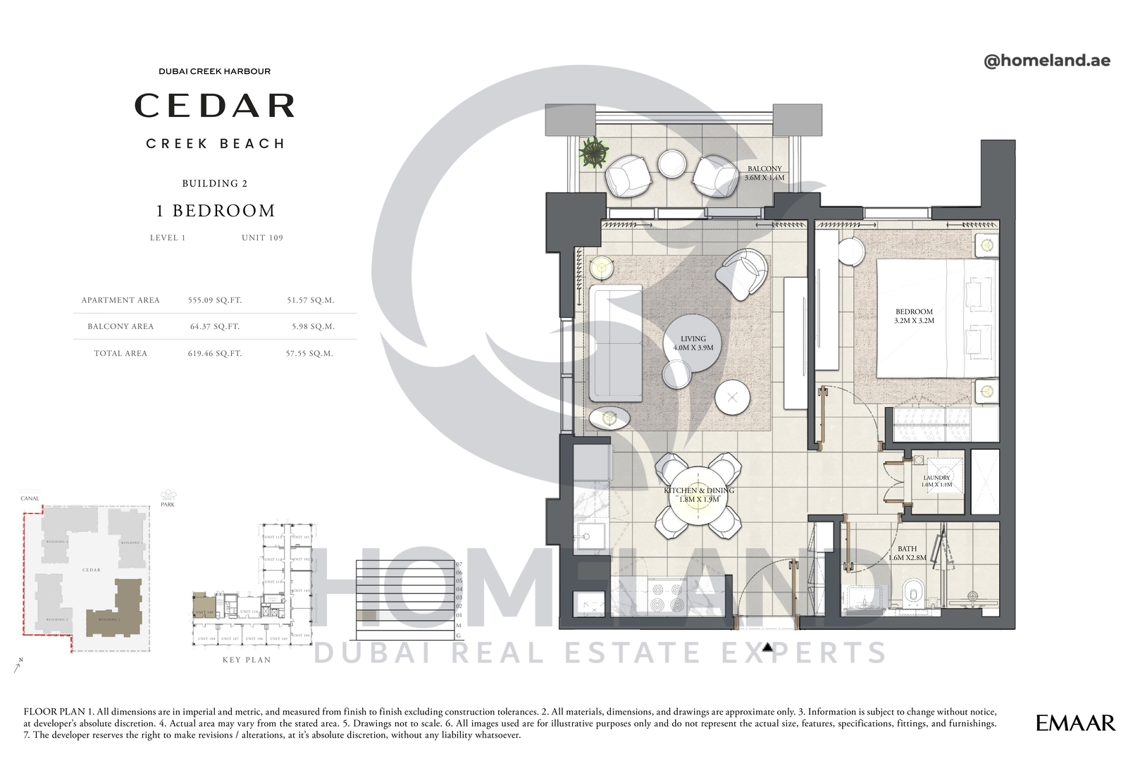 Cedar, Building 2, 1 BR, Level 1, Unit 108, 676 SQFT
