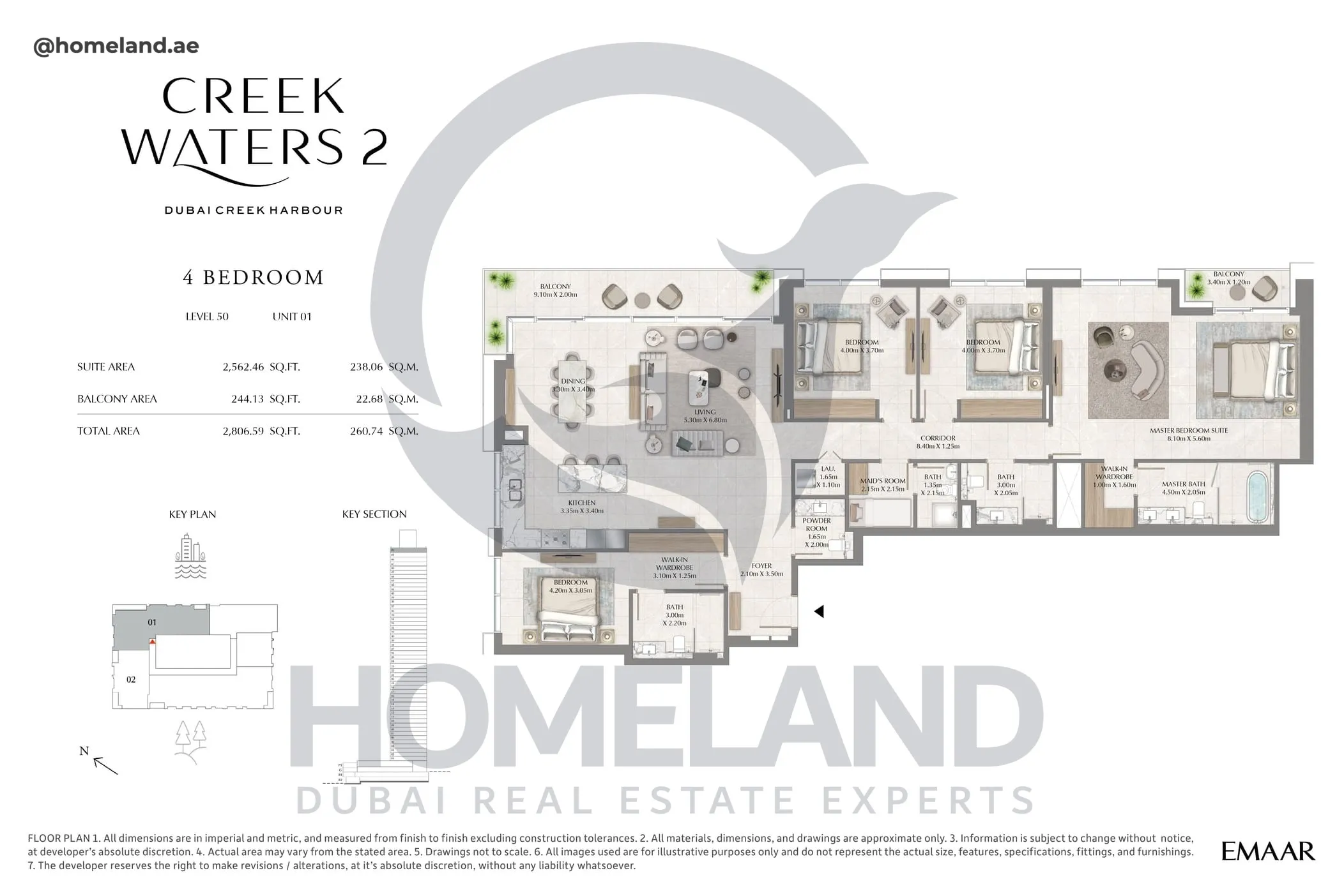 Creek Waters 2, 4BR, Levels 50, Unit 01, 2806 SQFT