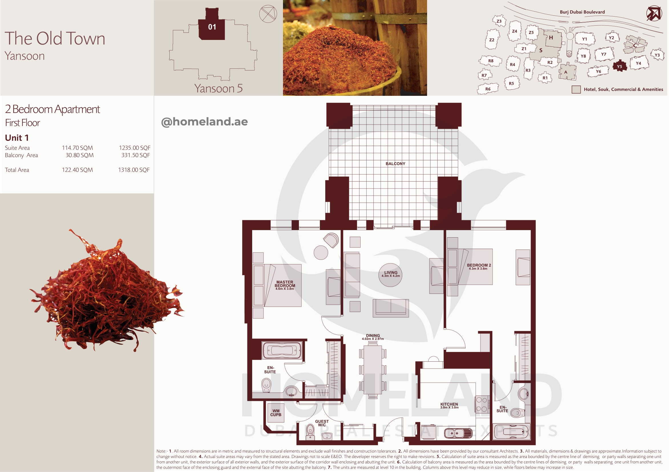 The Old Town Yansoon 5, First Floor, 2 BR, Unit 1, 1318 SQFT