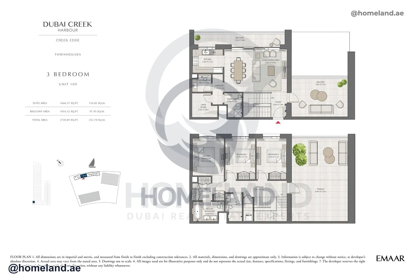 Creek Edge, Townhouses, 3 BR, Unit 109, 2720 SQFT