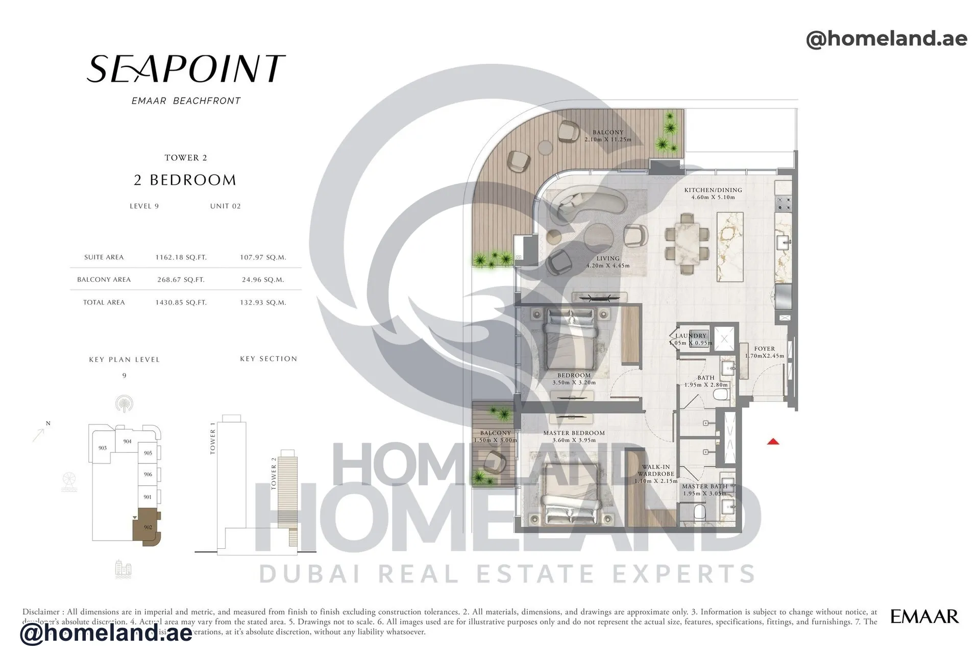Seapoint Tower 2, 2 BR, Level 2, Unit 02, 1430 SQFT