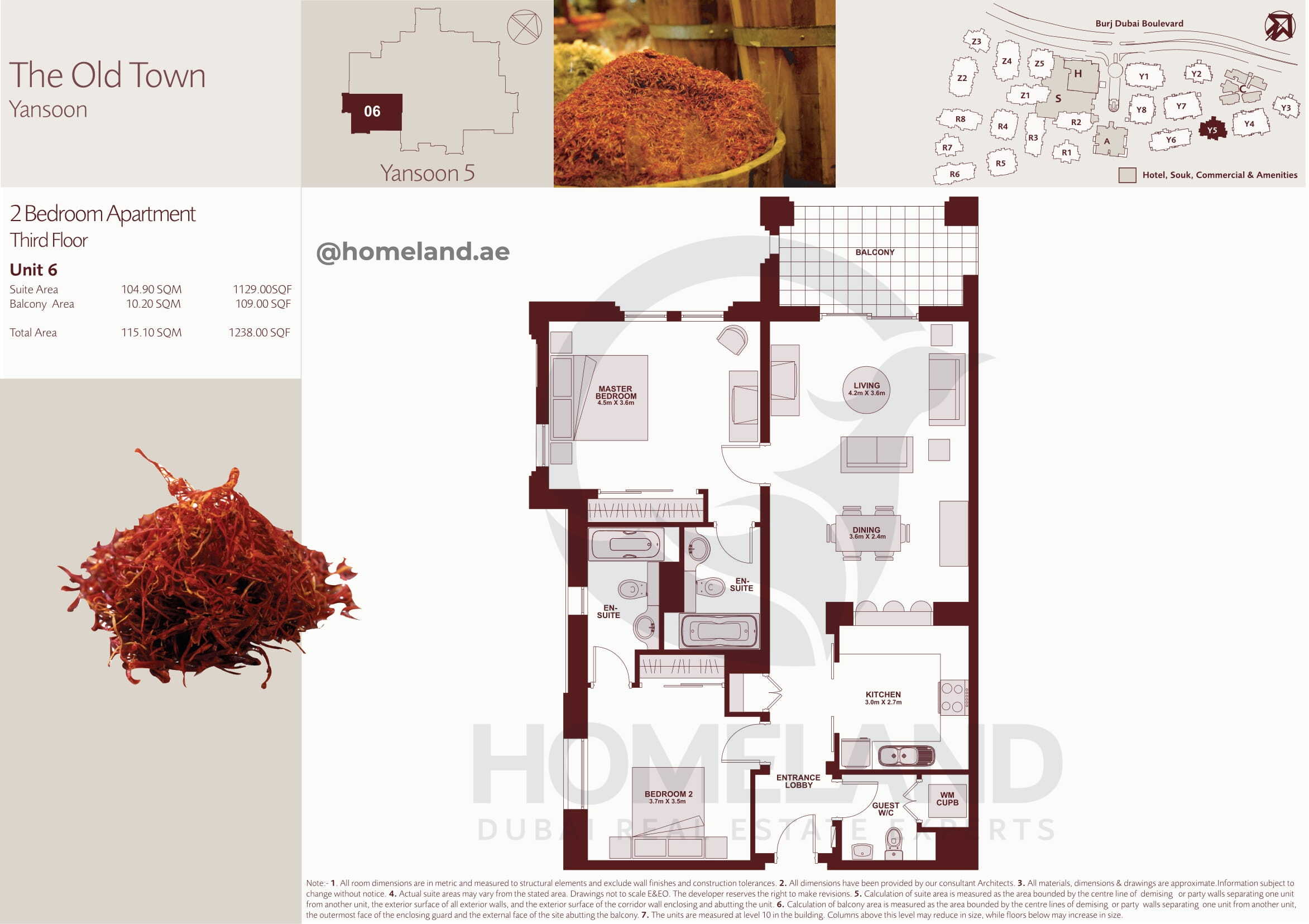 The Old Town Yansoon 5, Third Floor, 2 BR, Unit 6, 1238 SQFT