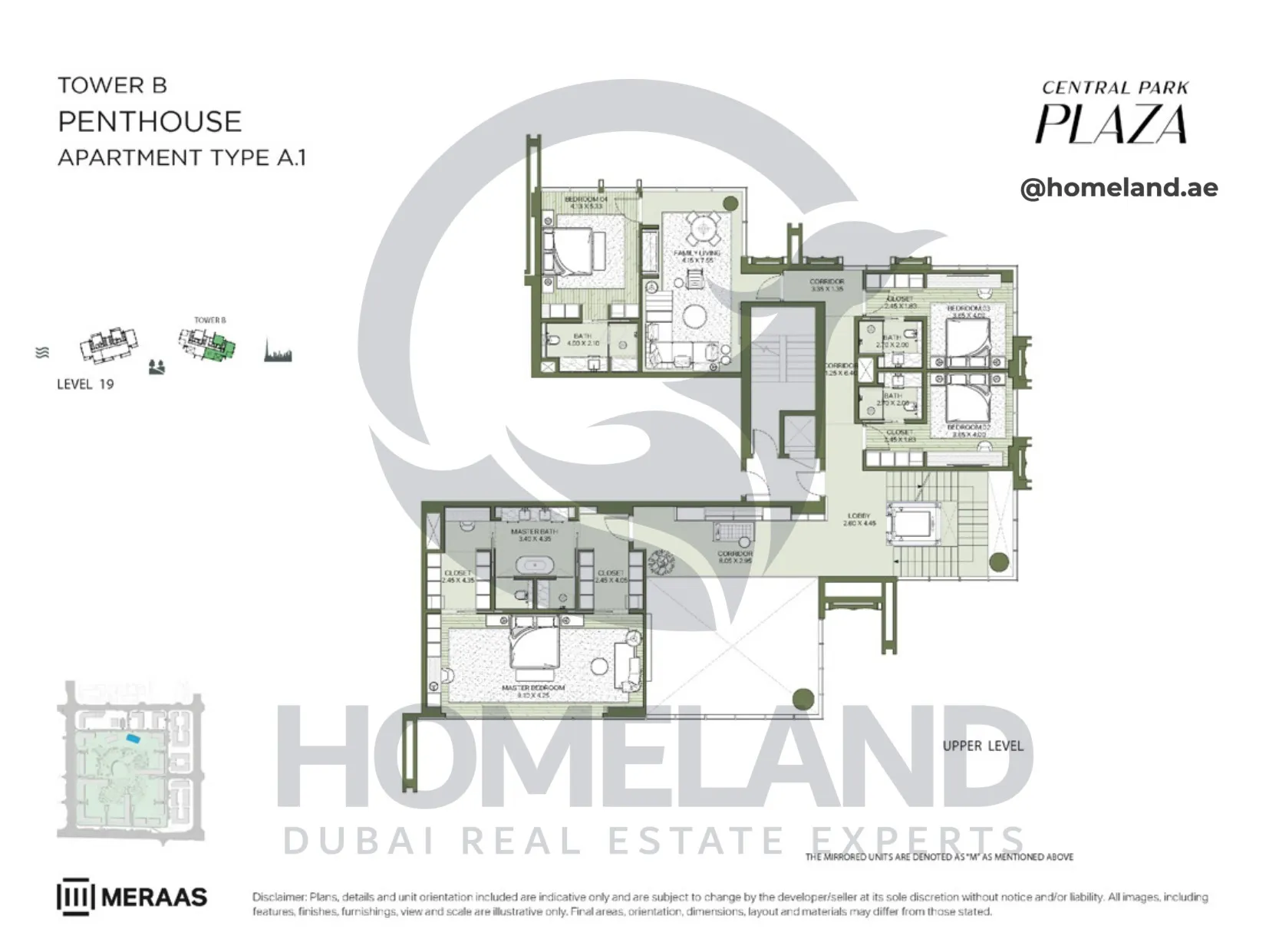 Central Park Plaza, Tower B, Penthouse, Type A.1, Level 19
