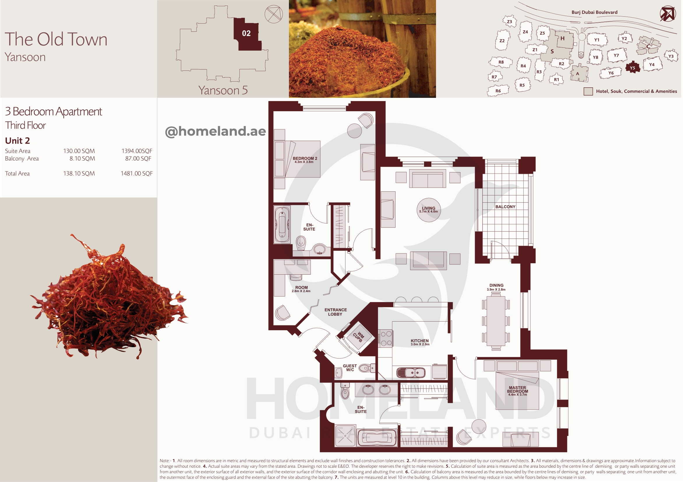 The Old Town Yansoon 5, Third Floor, 3 BR, Unit 2, 1481 SQFT