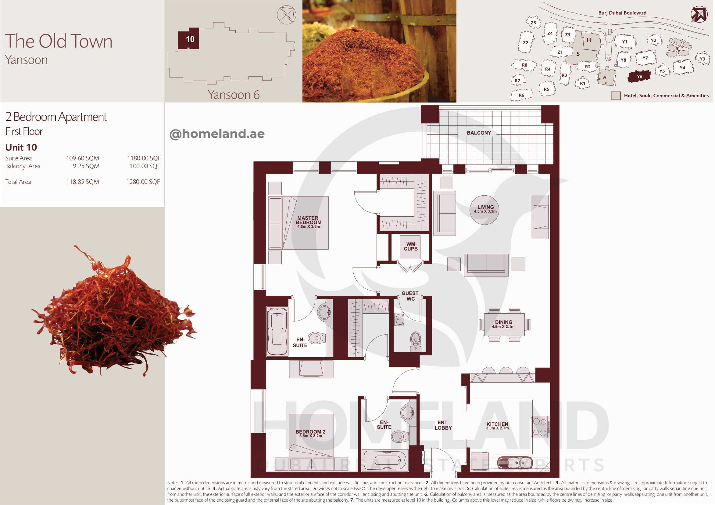 The Old Town Yansoon 6, First Floor, 2 BR, Unit 10, 1280 SQFT