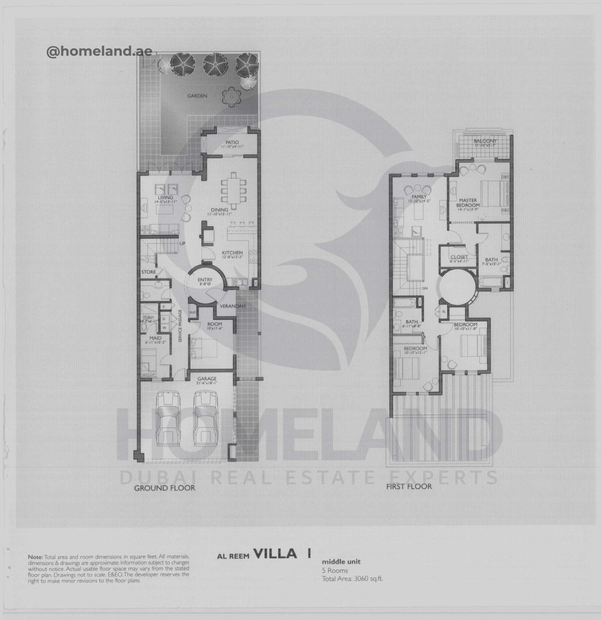 Al Reem 1, Villa 1, Middle Unit, 5 BR, 3060 SQFT