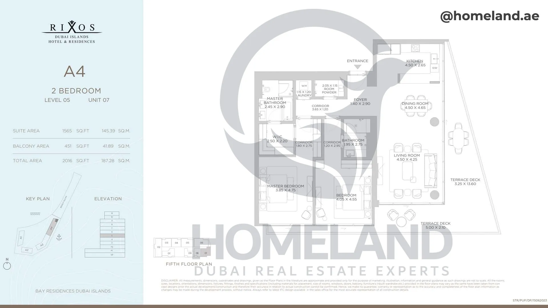Rixos, A4, 2 BR, Level 5, Unit 07, 2016 SQFT