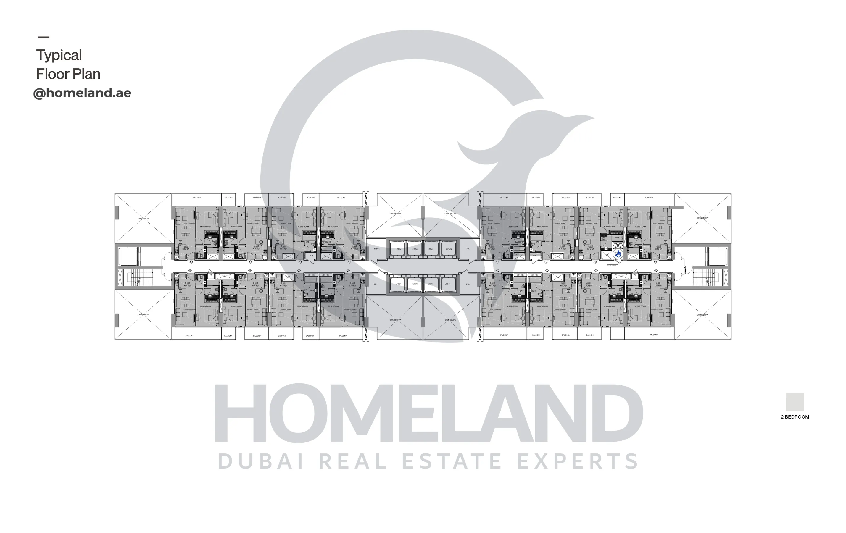 Binghatti Onyx, Typical Floor Plan